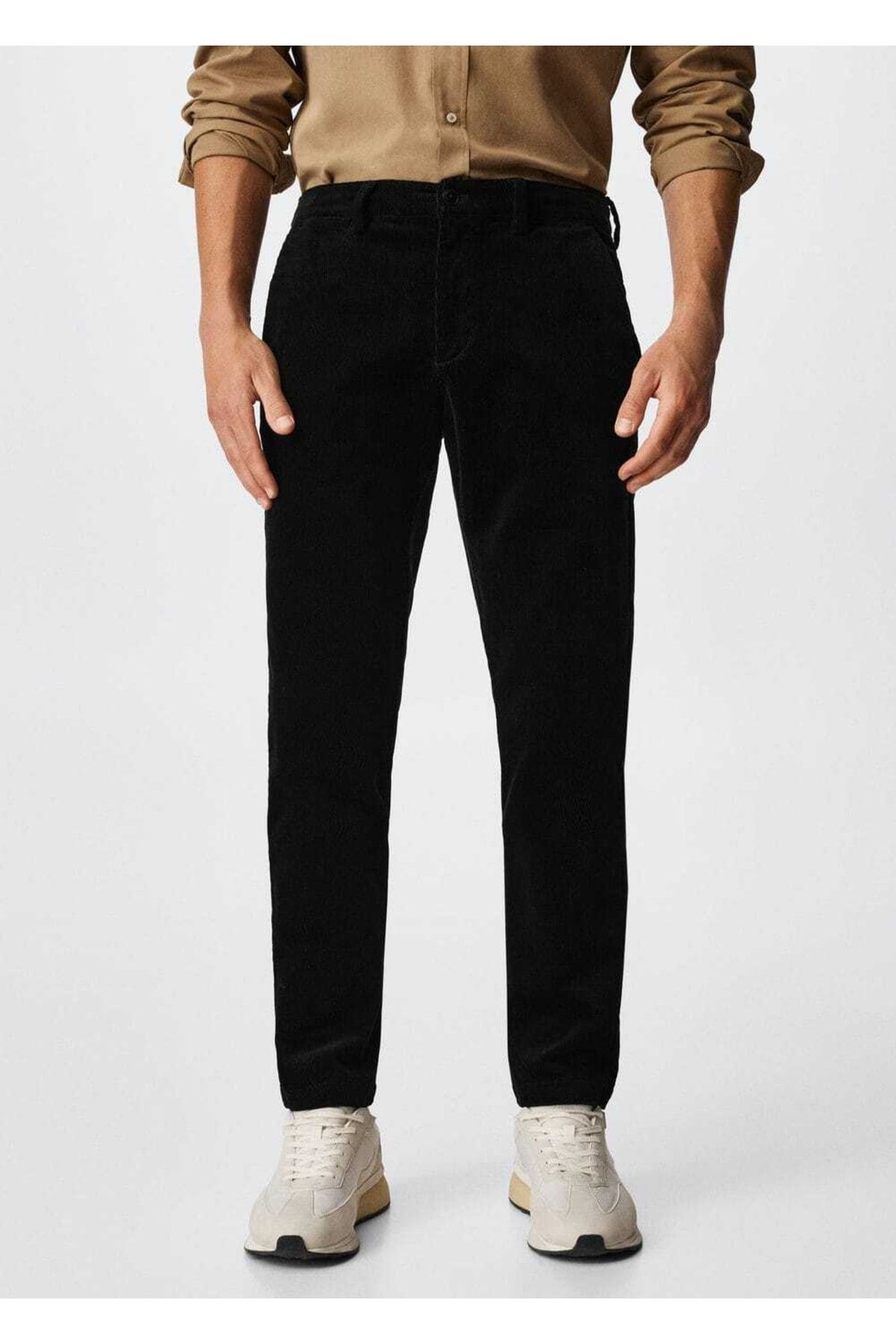 MANGO Man Fitilli Kadife Cropped Tapered Jean