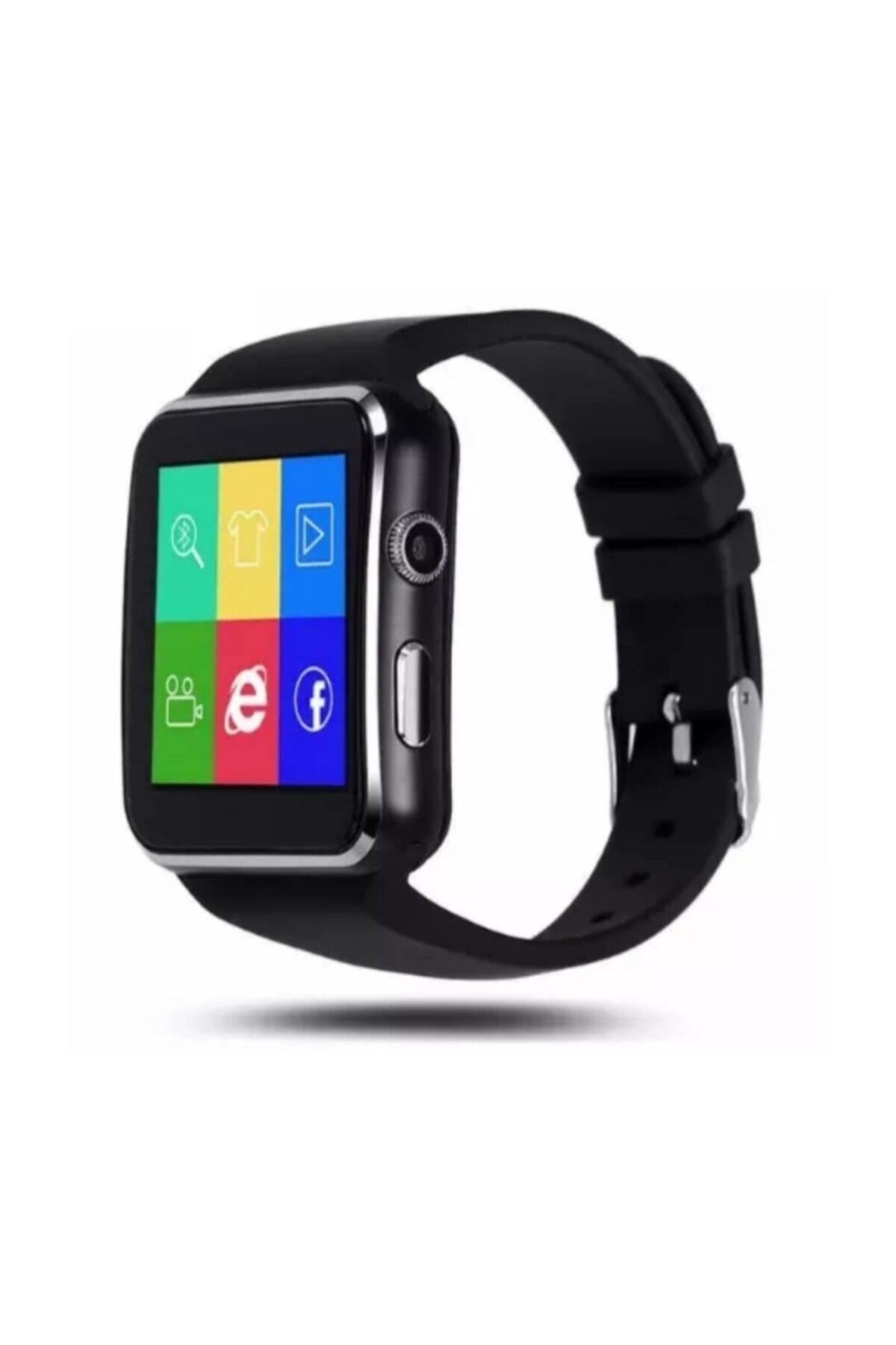 Smart Watchx6 Sim Kartlı Akıllı Saat Siyah