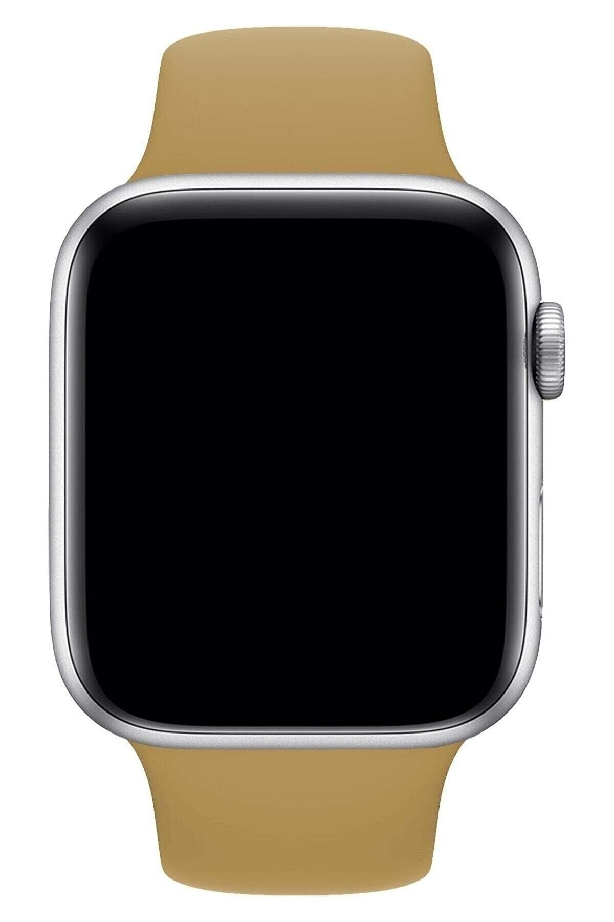 Noppax Apple Watch Kordon 2 3 4 5 6 7 8 Seri Uyumlu 42-44-45 Silikon Kordon Kayış
