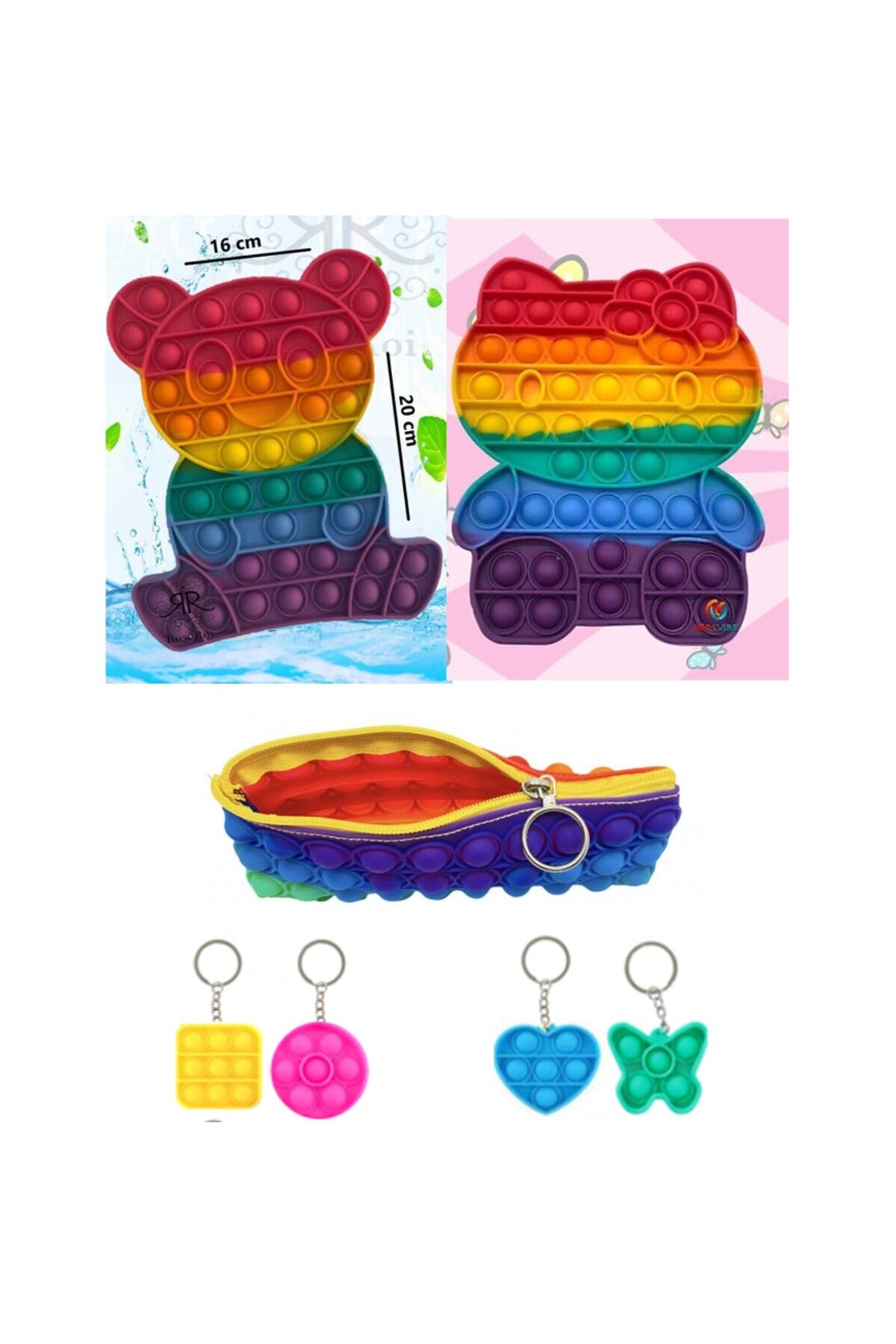 bebehan Pop It Jumbo 7 'li Set - 2 Adet 20 Cm Pop It + 1 Adet Pop It