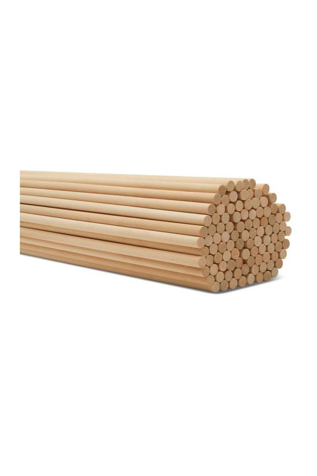 ncy Bambu Yuvarlak Ahşap Maket Çubukları 35 Cm 100 Adet 5 Mm