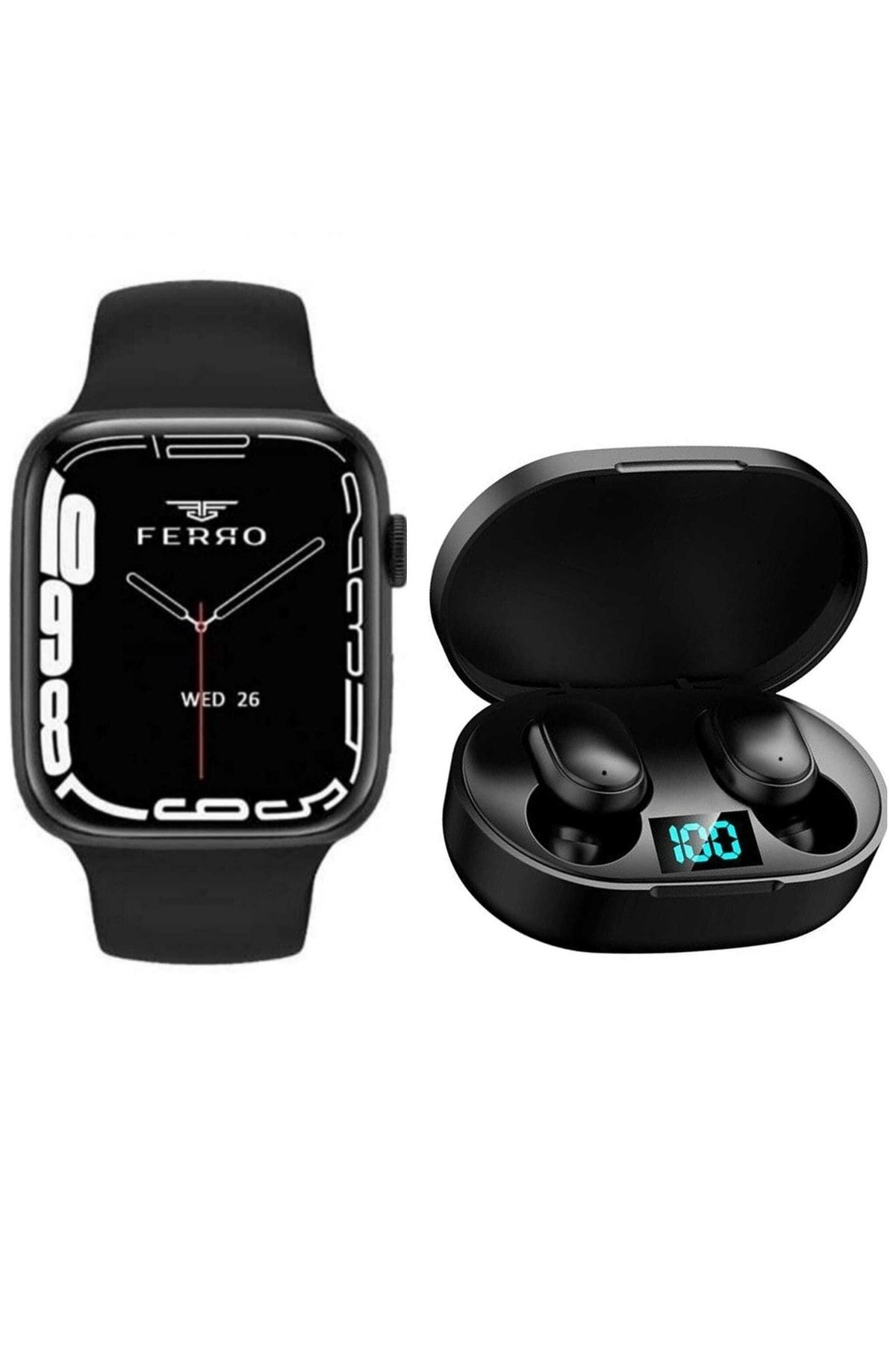FERRO Watch Gps Nfc Konuşma Özelikli Bluetooth Kulaklık Hediyeli Android Ve Ios Uyumlu Akıllı Saat