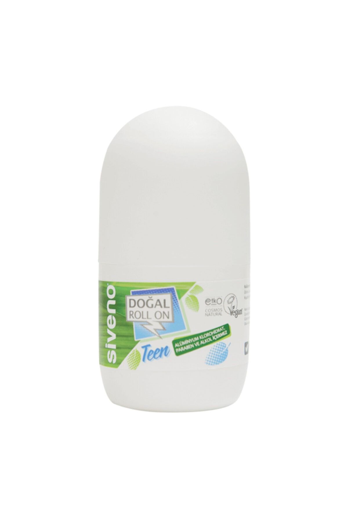 Siveno %100 Doğal Roll-On Teen Blue Genç Erkek Deodorant Ter Kokusu Önleyici Bitkisel Lekesiz Vegan 50 ml