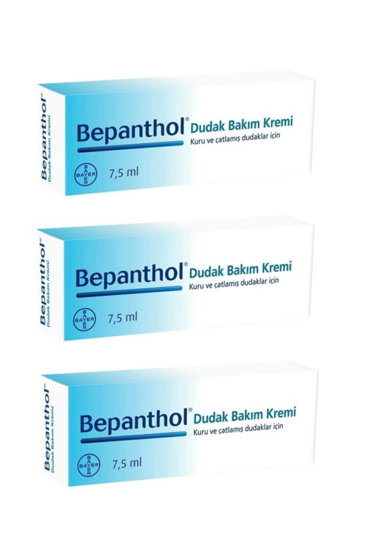 Bepanthol E Vitamini Içeren Dudak Bakım Kremi 7.5 ml - 3'lü Paket