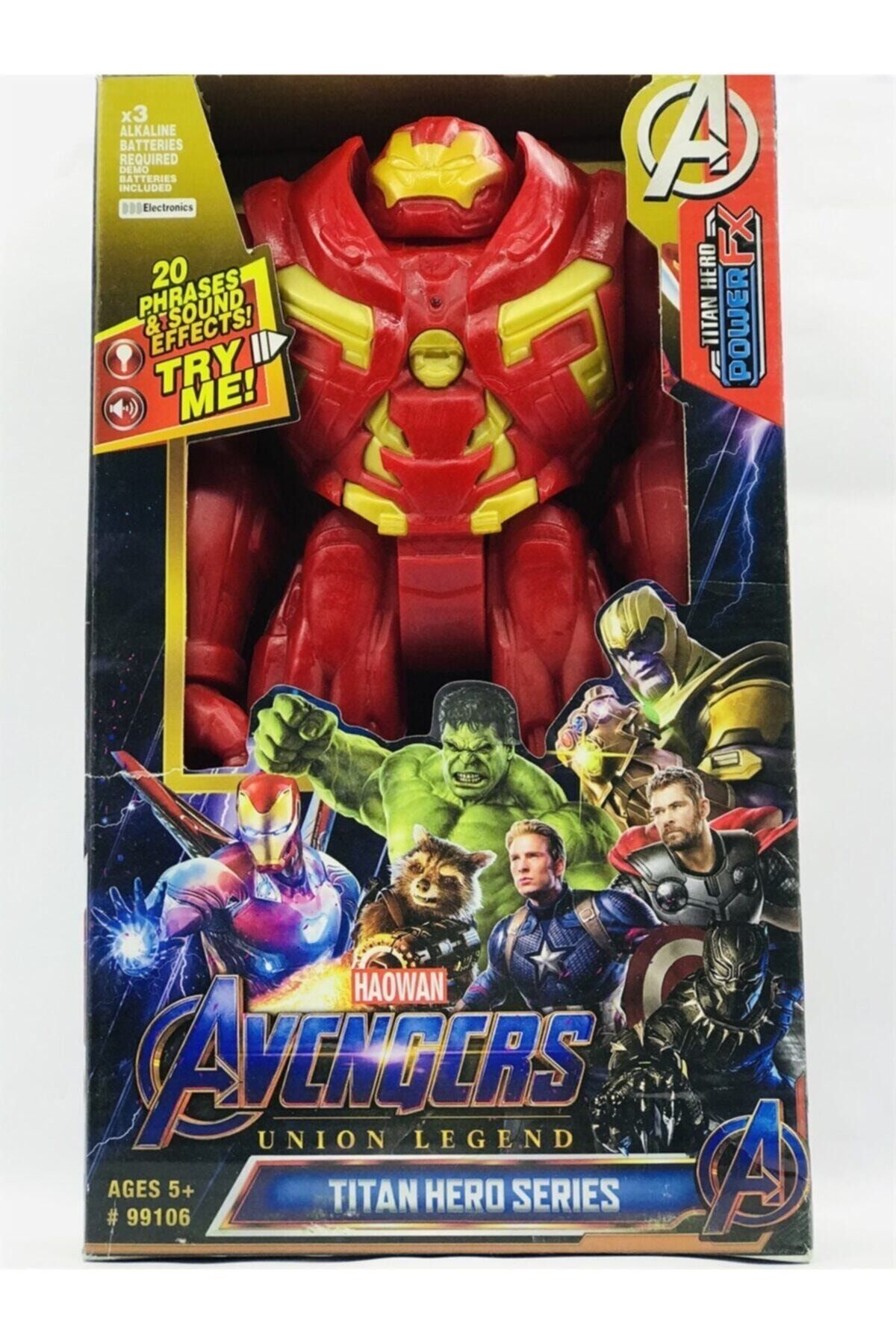 AVENGERS Süper Kahraman Hulkbuster Işıklısesli Sesli Figür 30 cm Oyuncak Avengers , Hulkbuster Y058