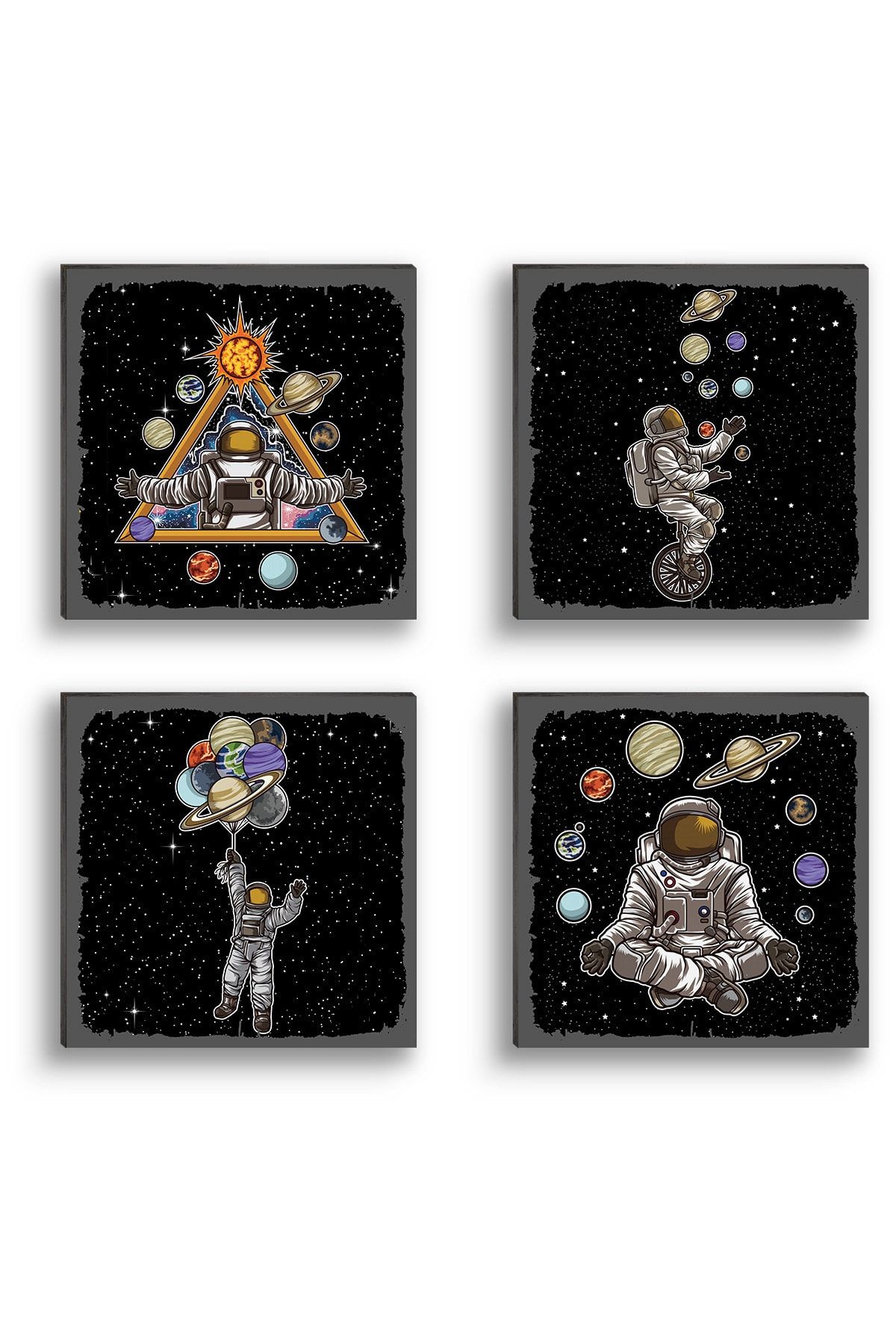 Nes-Art Nesart Astronot Ve Gezegenler 4'lü Set
