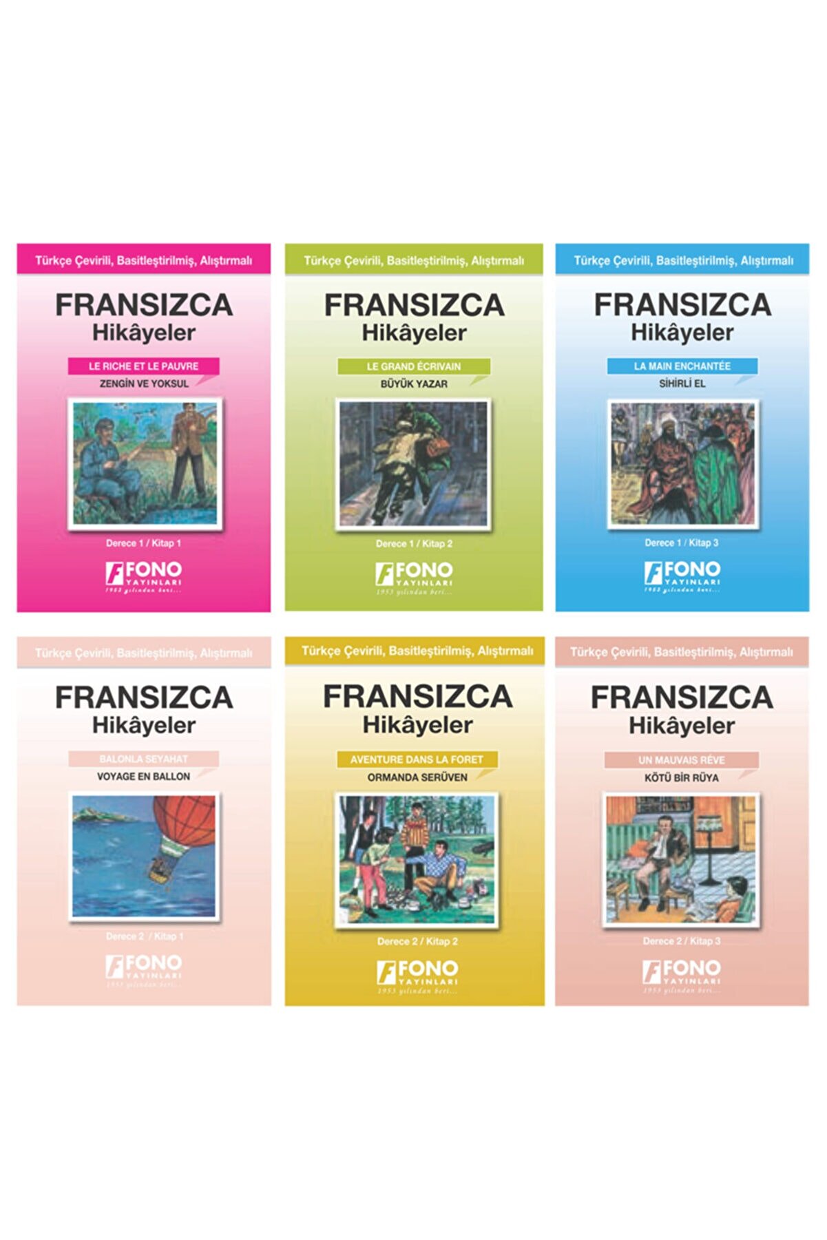 Fono Yayınları Fransızca-türkçe Hikayeler (6 Kitap Set) (derece 1-2)