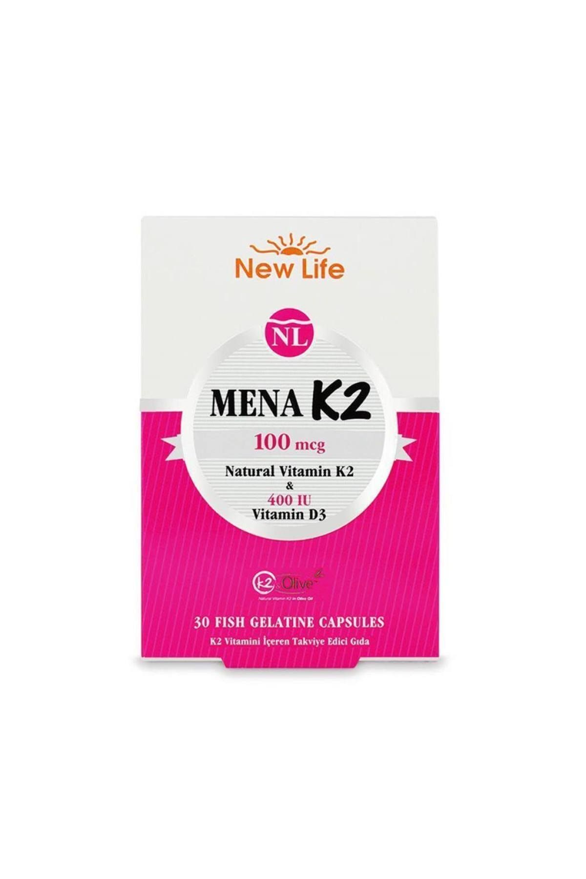 New Life Mena K2+d3 Natural Vitamin 30 Kapsül