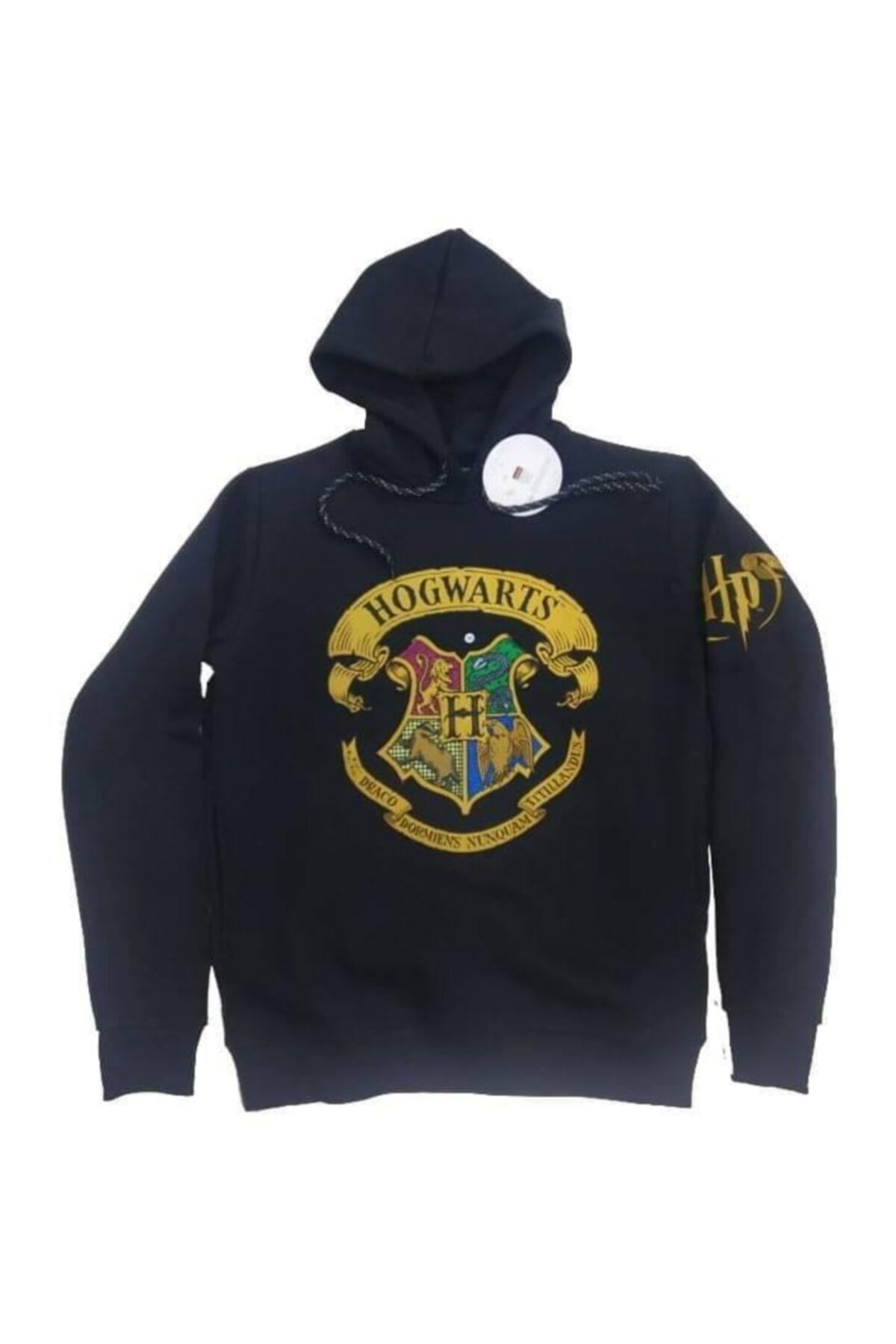 Harry Potter Erkek Siyah Lisanslı Hoodie Kapüşonlu Sweatshirt