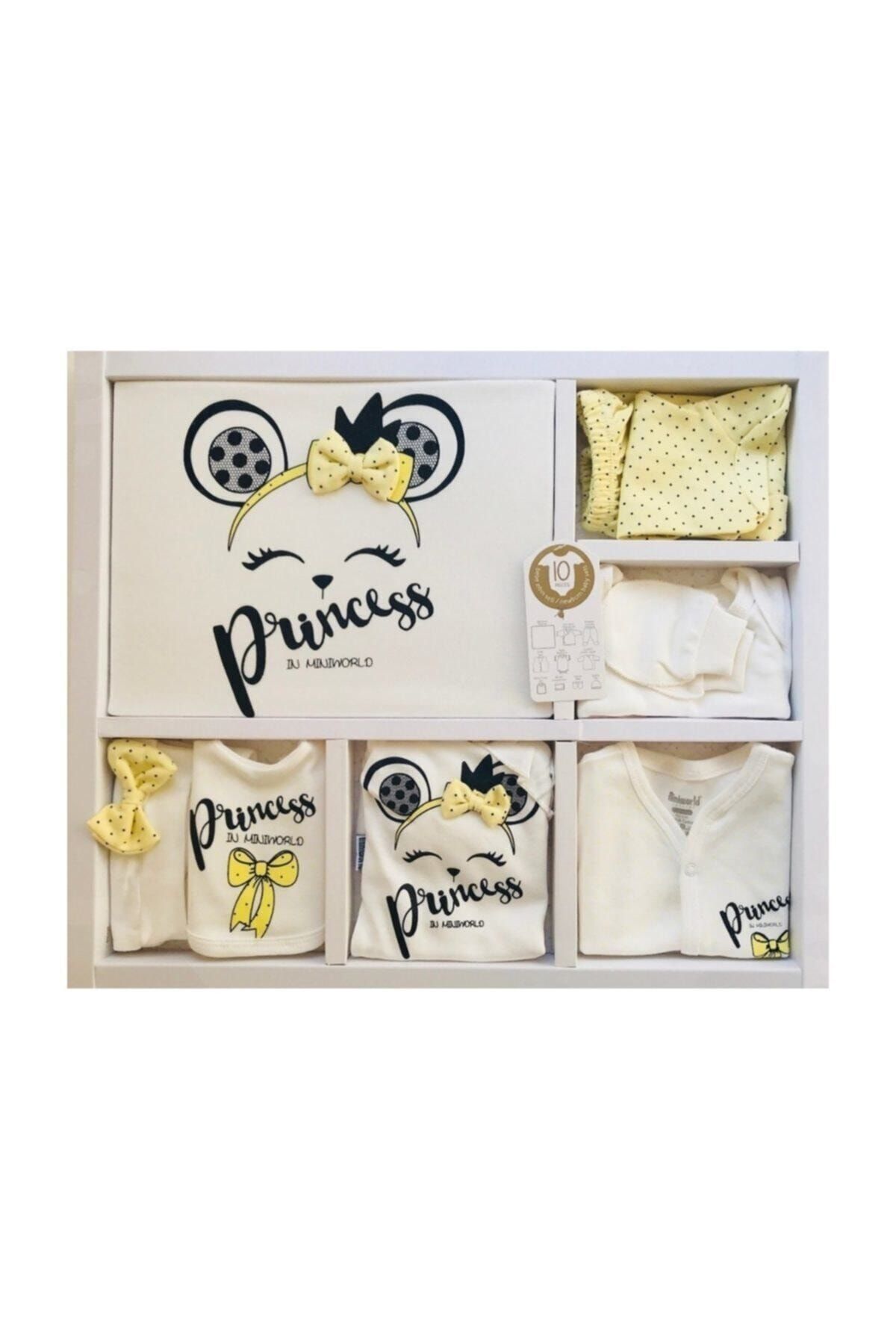 Miniworld Kız Bebek Sarı Fiyonklu Prenses Hastane Çıkışı 10'lu Set