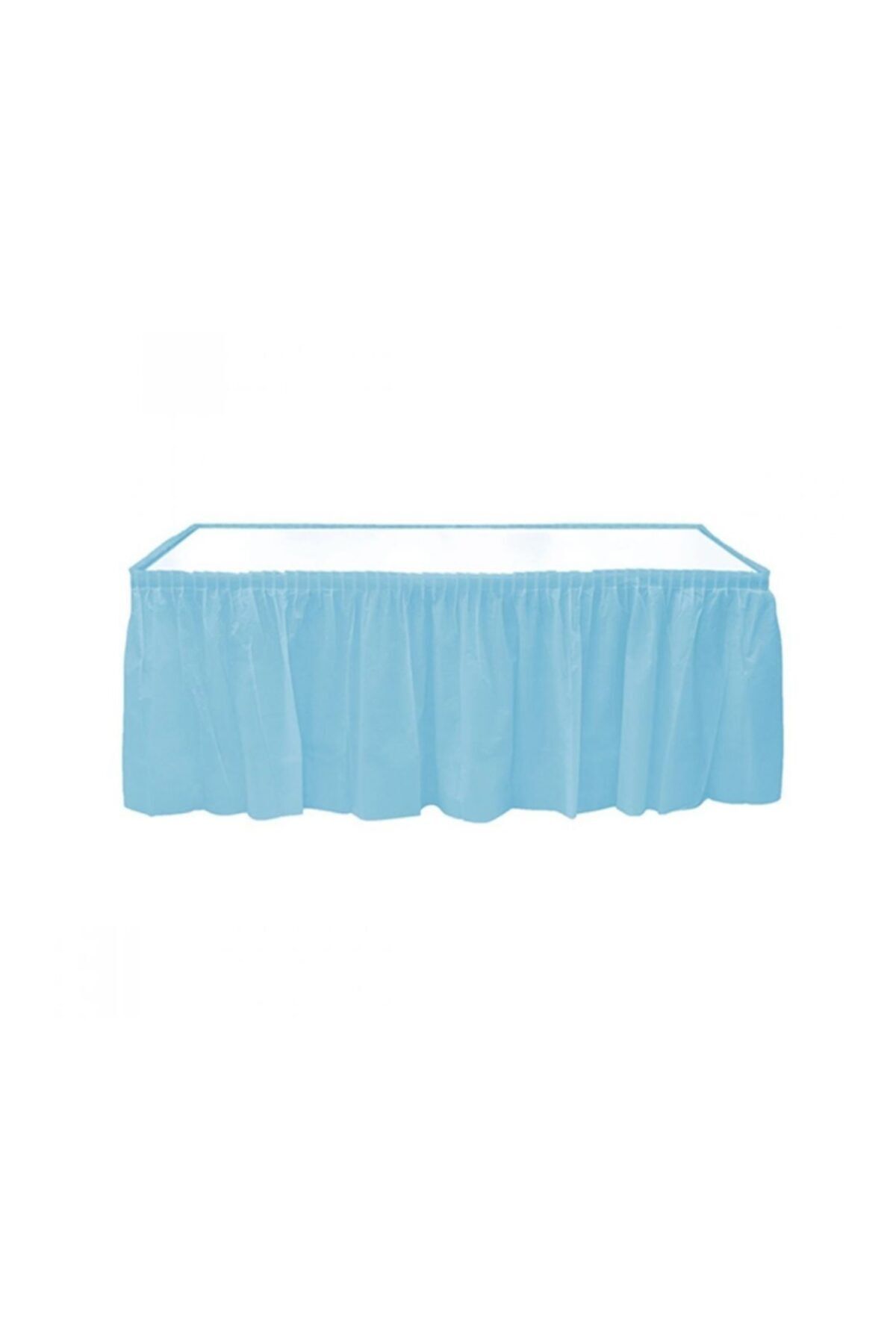 Roll Up Açık Mavi Plastik Masa Eteği 75 X 4,26 cm