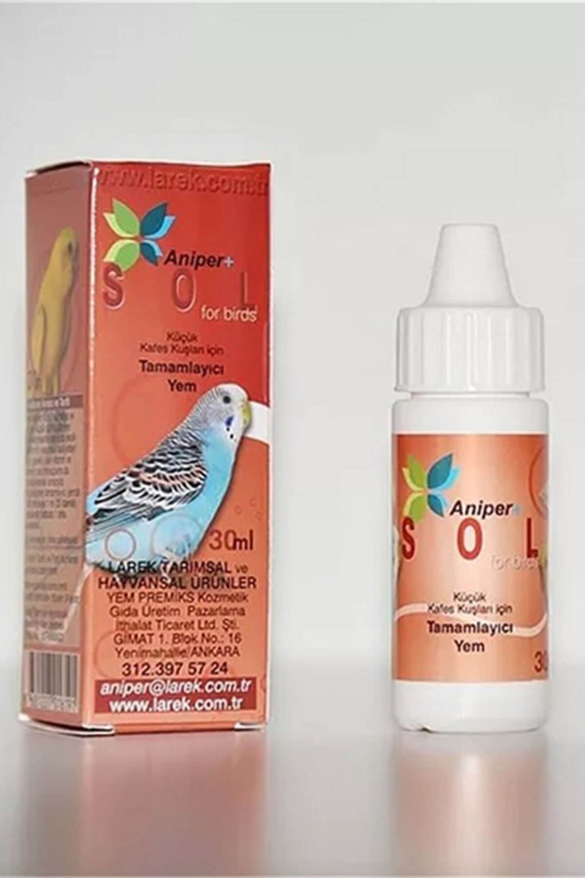 Anka Aniper Sol Küçük Kafes Kuşları İçin Tamamlayıcı Vitamin Besin Katkısı 30 ml
