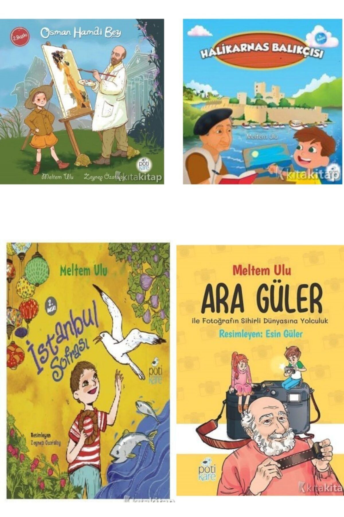 Pötikare Yayınları Osman Hamdi Bey - Istanbul Sofrası - Halikarnas Balıkçısı - Ara Güler - Meltem Ulu 4 Kitap Set