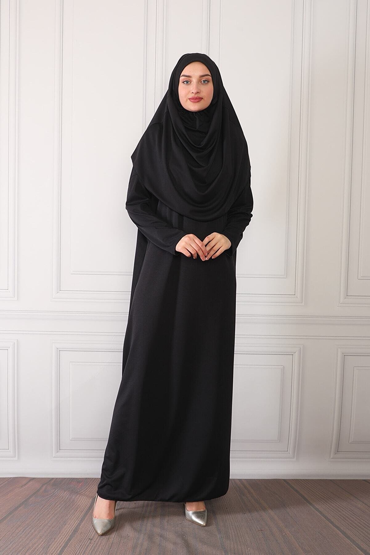 ASLINUR GİYİM Kadın Siyah Namaz Elbisesi Na545maz475825