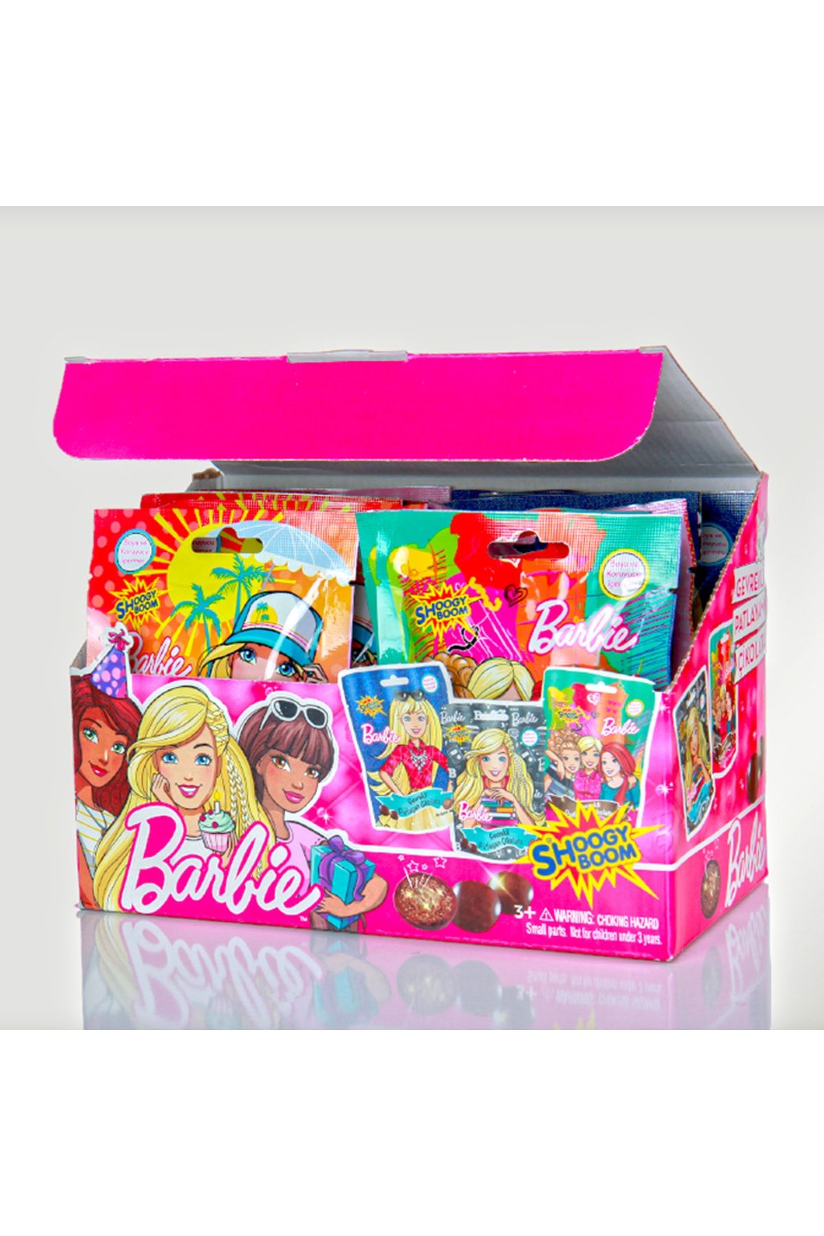 Hleks Shoogy Boom Gevrekli Çikolata Kaplı Patlayan Şeker Barbie Lisanslı 50 Gr X 12 Adet