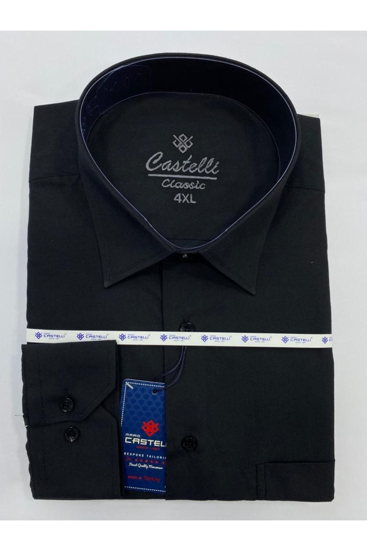 Castelli Erkek Siyah Classic Büyük Beden Gömlek