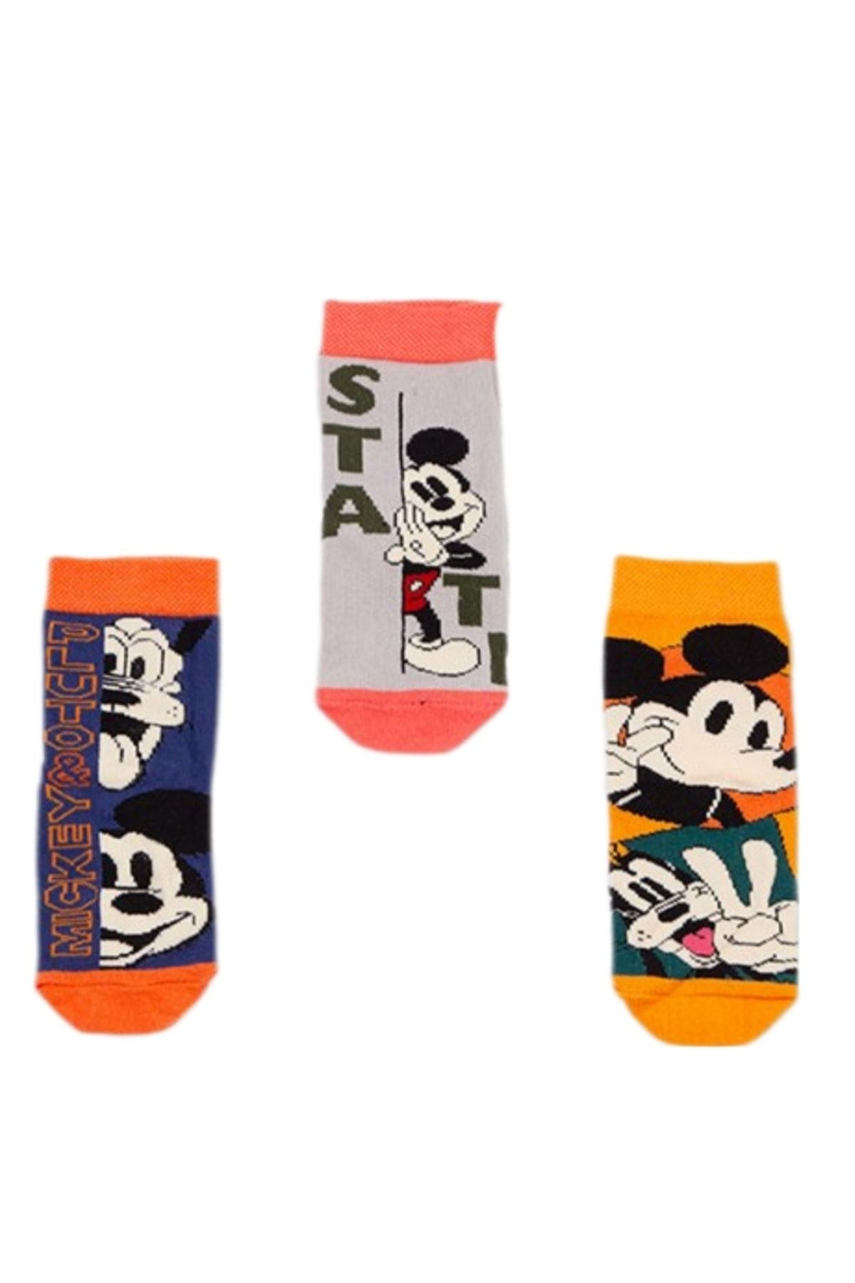Mickey Mouse Lisanslı 3'lü Çocuk Çorap 2122