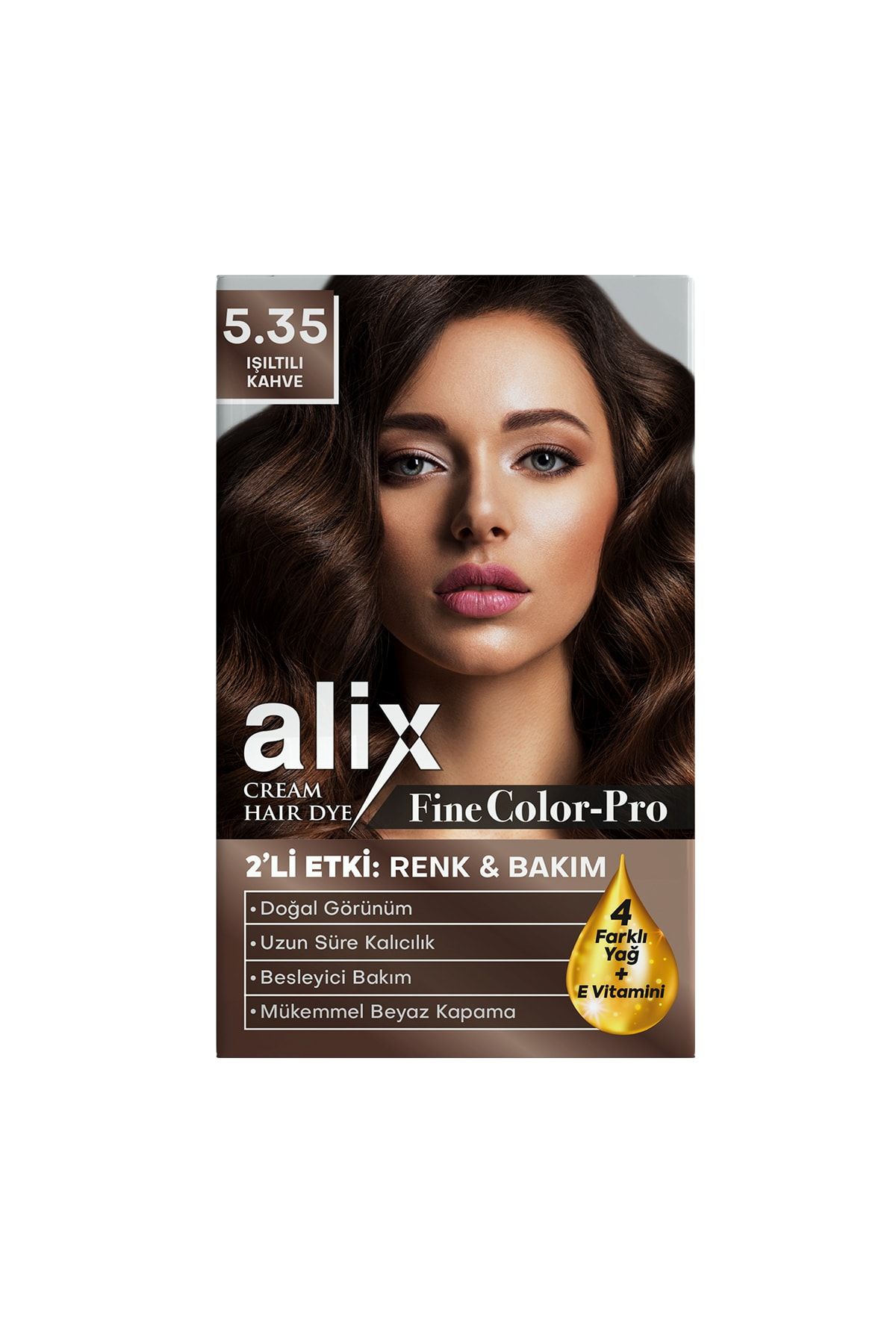 Alix Saç Boyası 5.35 Işıltılı Kahve Renk Ve Bakım
