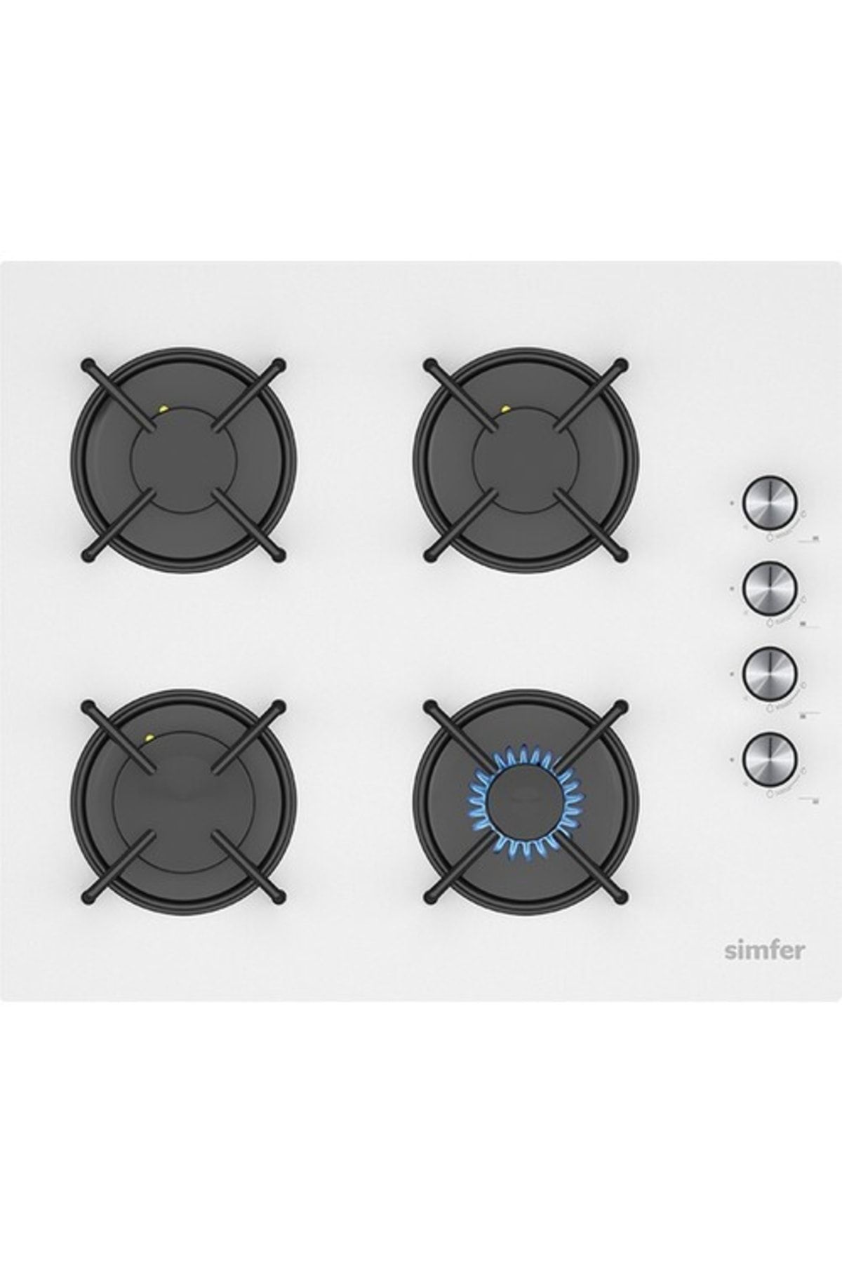 Simfer 3048 Beyaz Set Üstü Cam Ocak