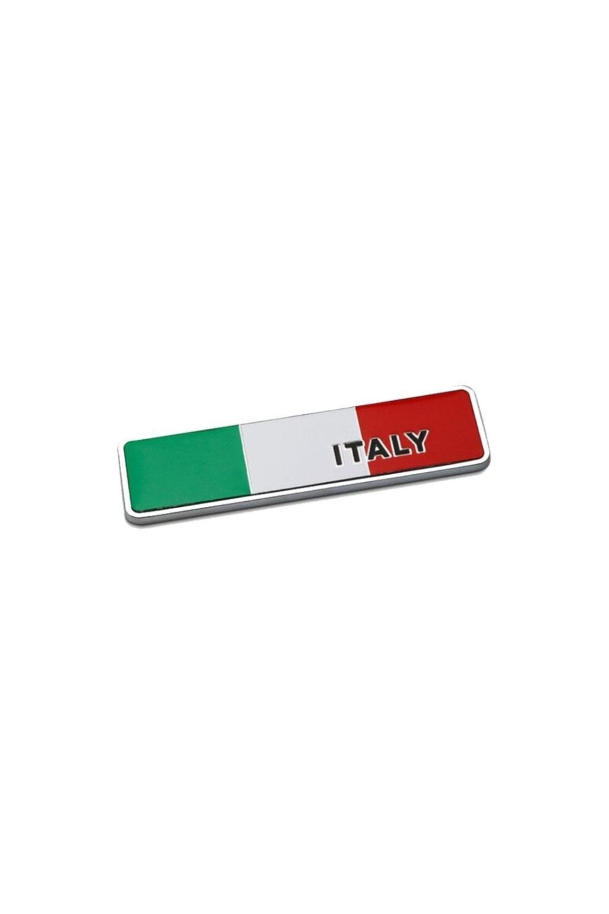 Knmaster Italya Bayrağı Tasarımlı Alüminyum Sticker