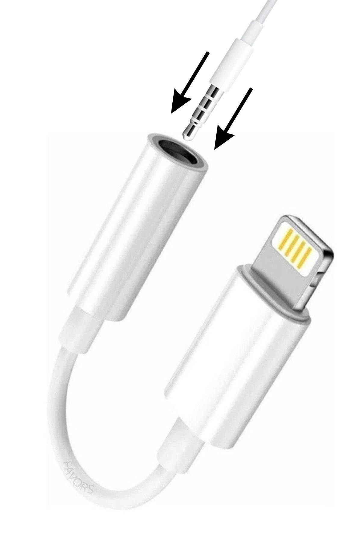 Favors Iphone Uyumlu Kablolu Kulaklık Çevirici Lightning To Headphone Jack Iphone Için Kulaklık Aparatı