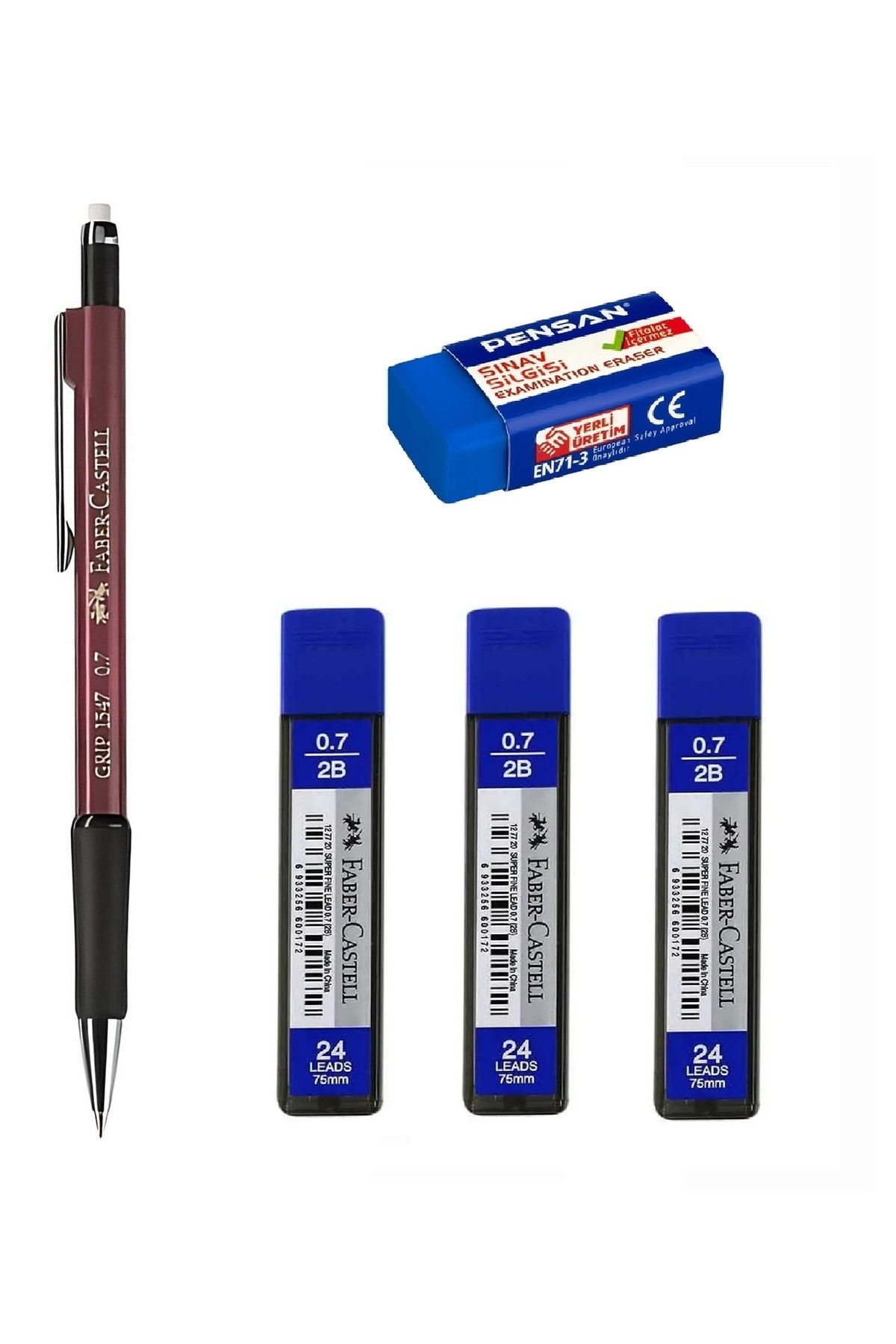Faber Castell Grip 1347 0.7 Versatil Trend Renkler Bordo Set