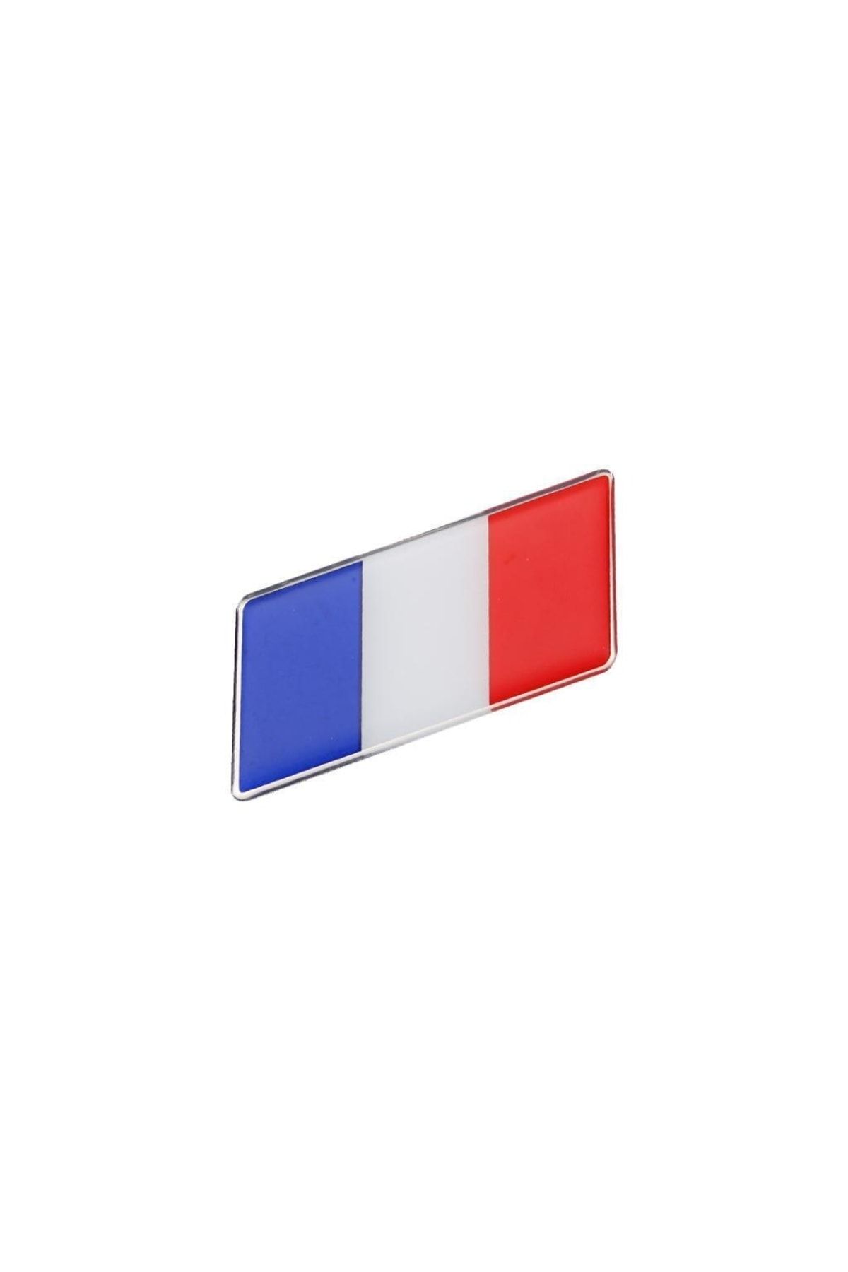 Knmaster Fransa Bayrağı Tasarımlı Damlalı Alüminyum Sticker Etiket