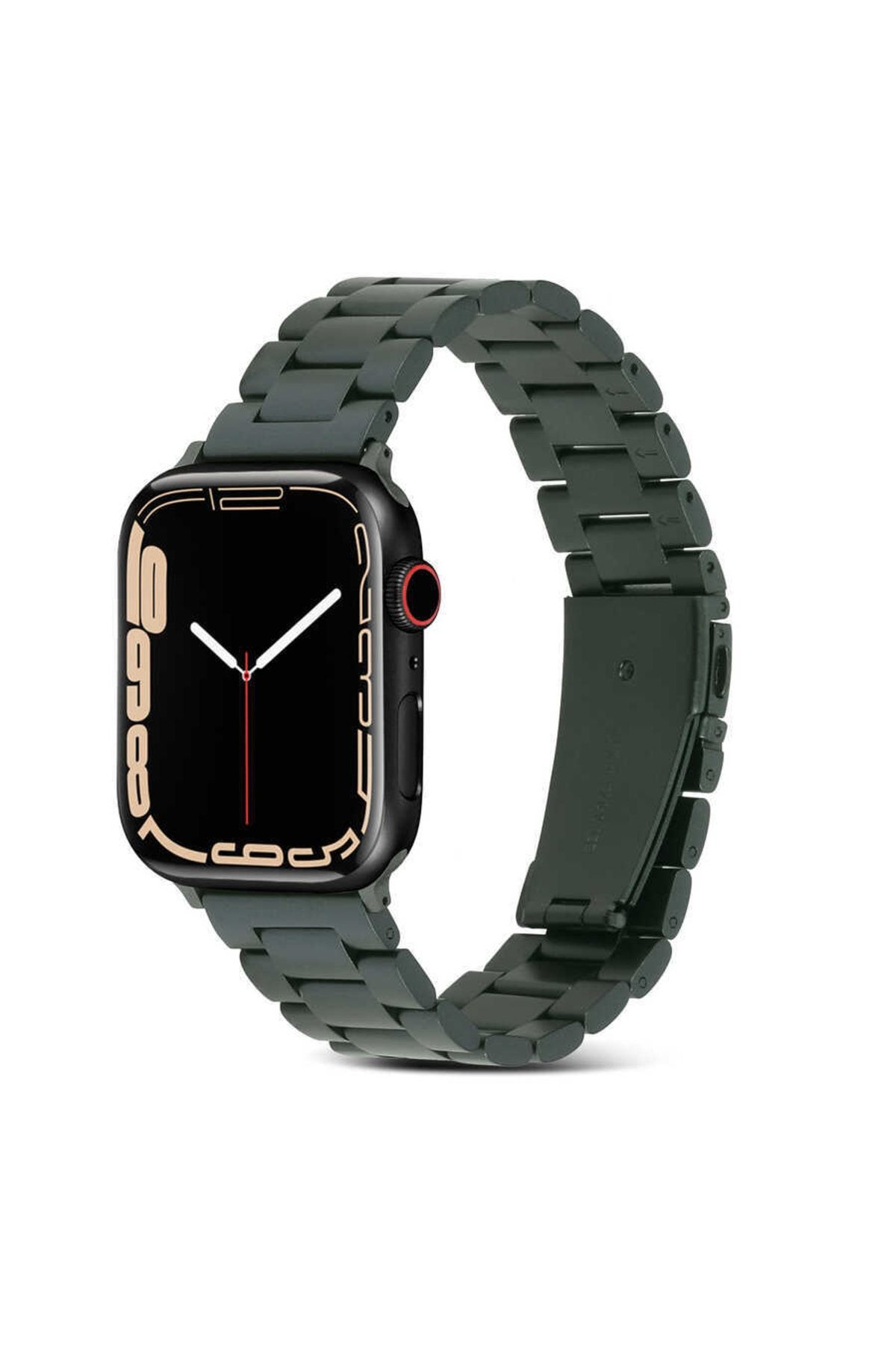 Fibaks For Apple Watch 1 2 3 4 5 6 7 8 Se 38 40 41 Mm Paslanmaz Çelik Klipsli Saat Kordon Kayış Bileklik