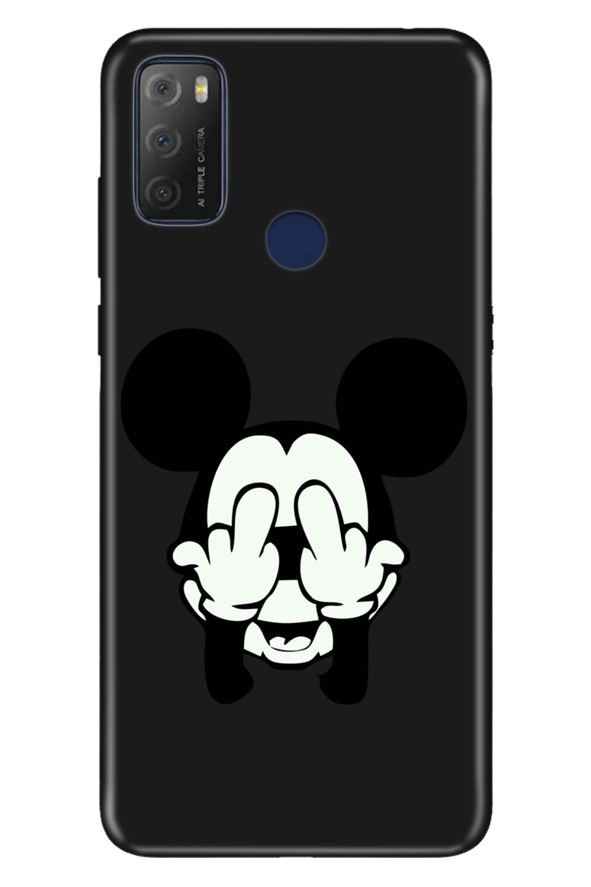 TCL 20e Kılıf 0.4mm Silikon Desenli Mickey Karakter