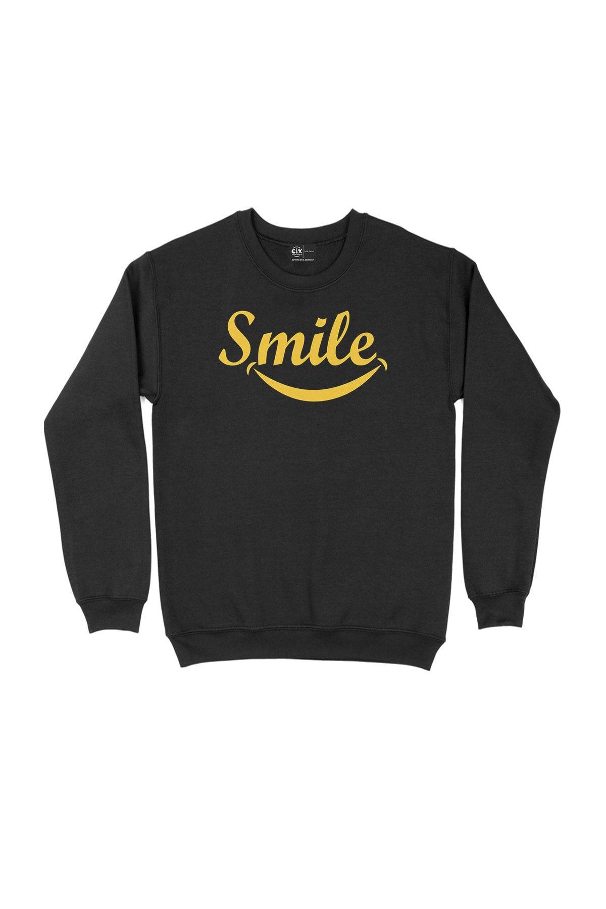 Cix Smile Gülümse Siyah Sweatshirt