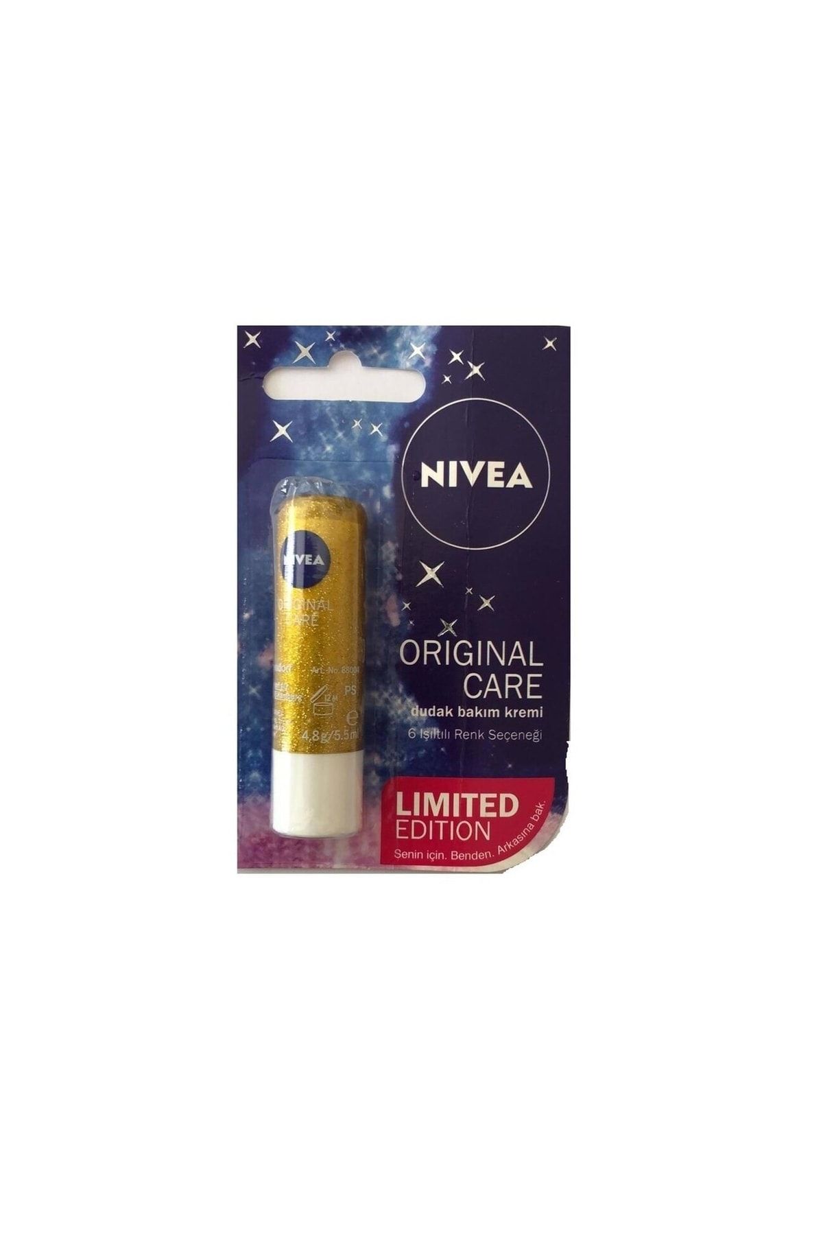 NIVEA Original Care Limited Edition Dudak Bakım Kremi Işıltılı Renkler Altın Işıltısı