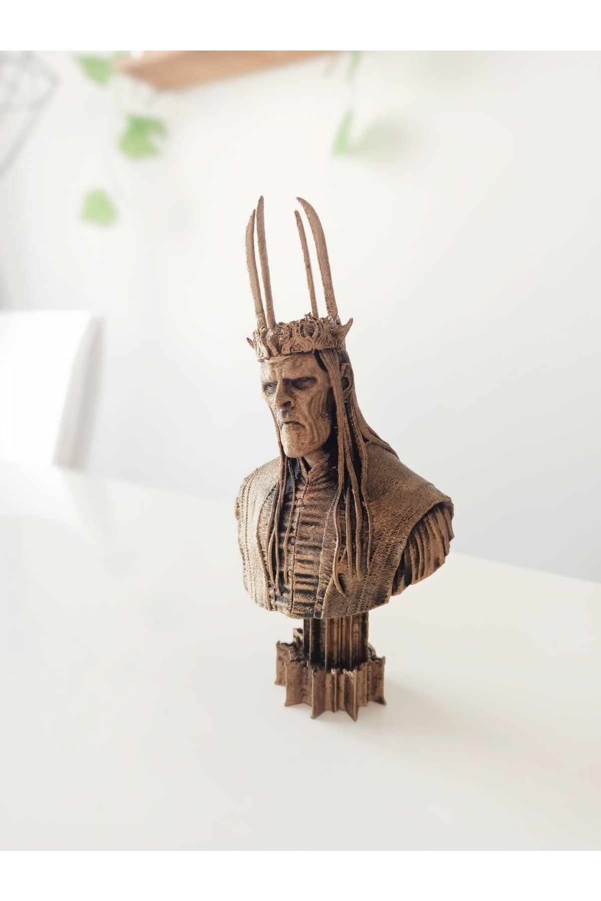 Carbontech 3D Teknolojileri Witch King 15cm Nazgul Yüzüklerin Efendisi Büst Dekoratif Hediyelik Figür Heykelcik
