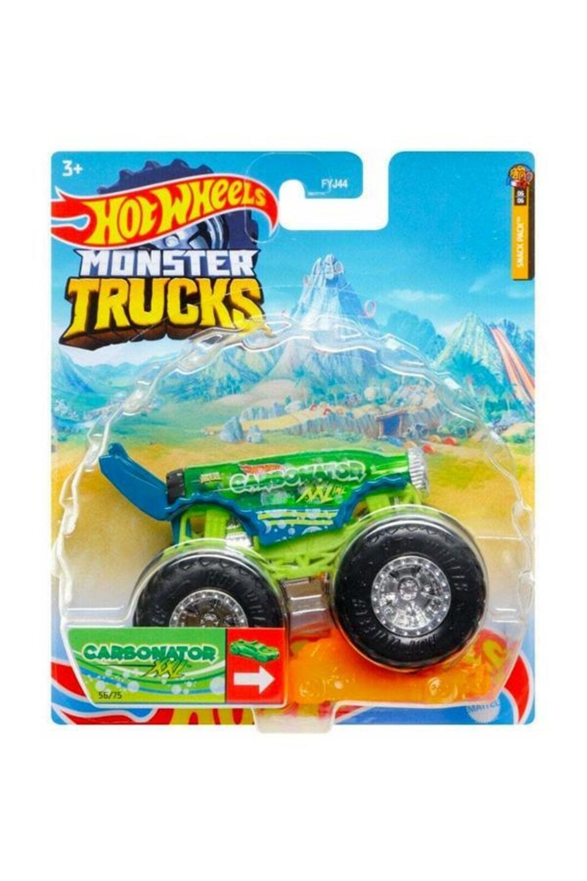 Mattel Hot Wheels Monster Trucks Araba 1:64 Carbonator Snack Pack Hcp35