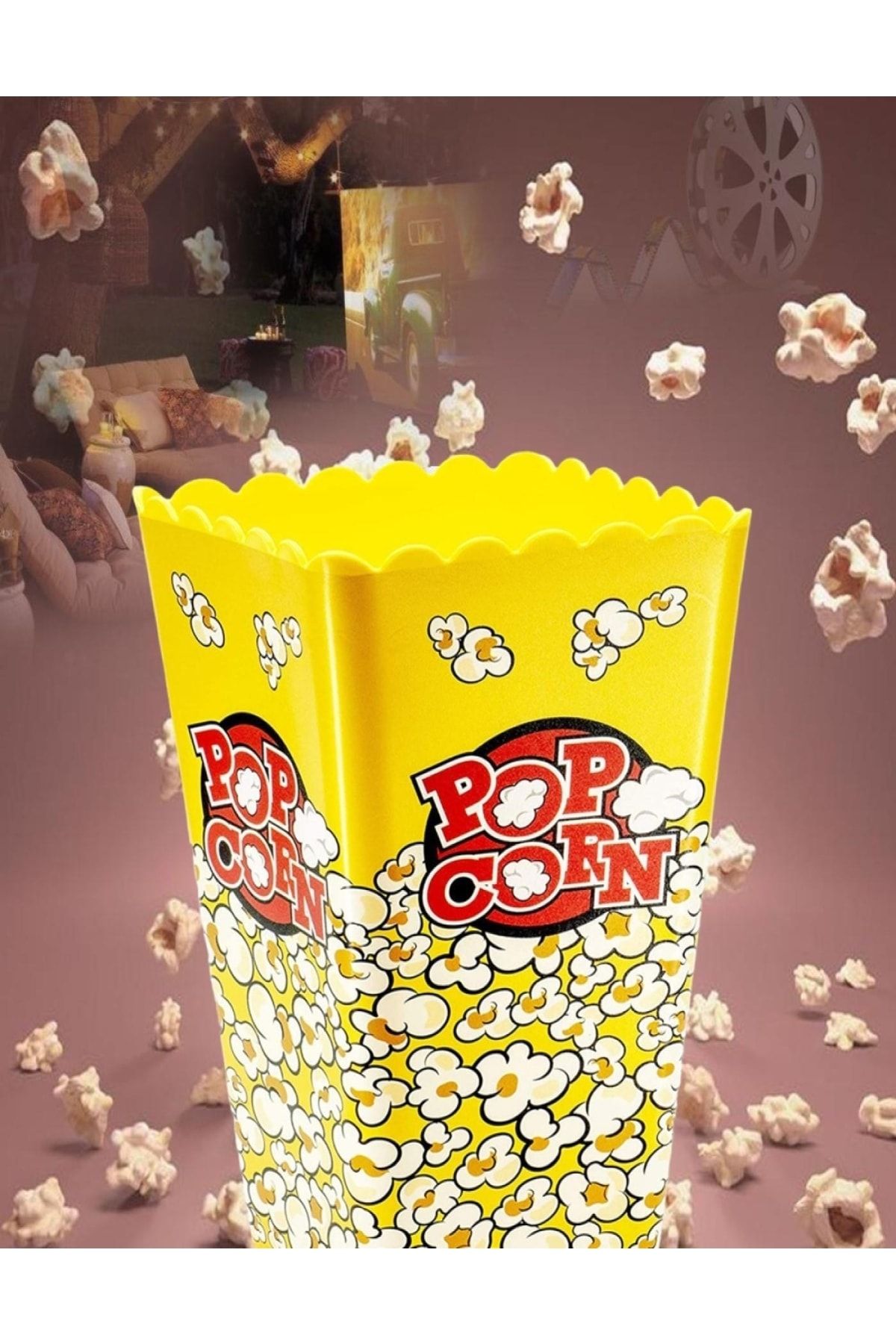 MasterCar Movie Day Xl Sarı Popcorn Patlamış Mısır Kovası - Çerezlik Atıştırmalık Kabı Cips Beslenme Kabı