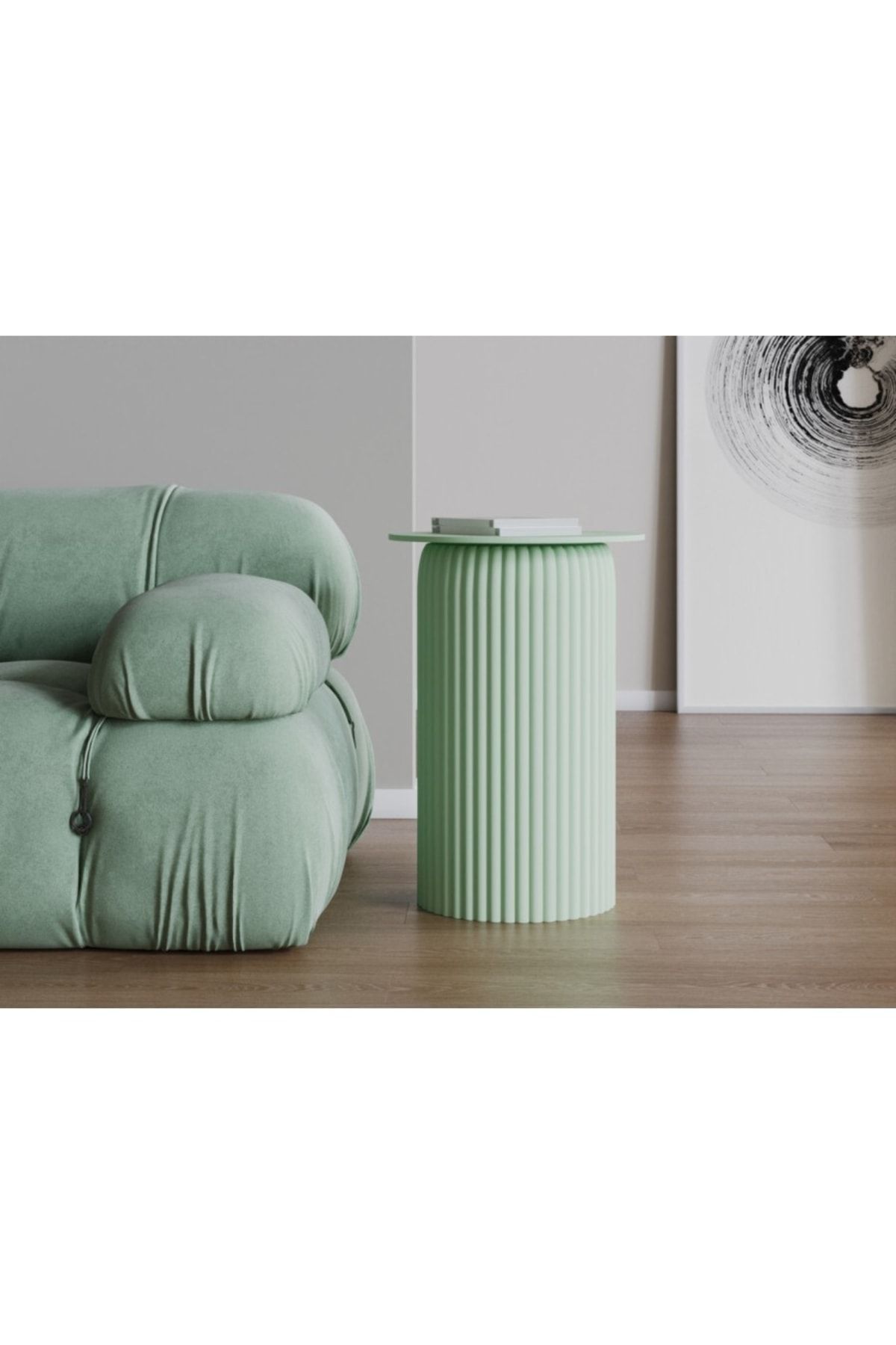Echo Furniture Seton Haki Yeşil Sehpa 65 Cm