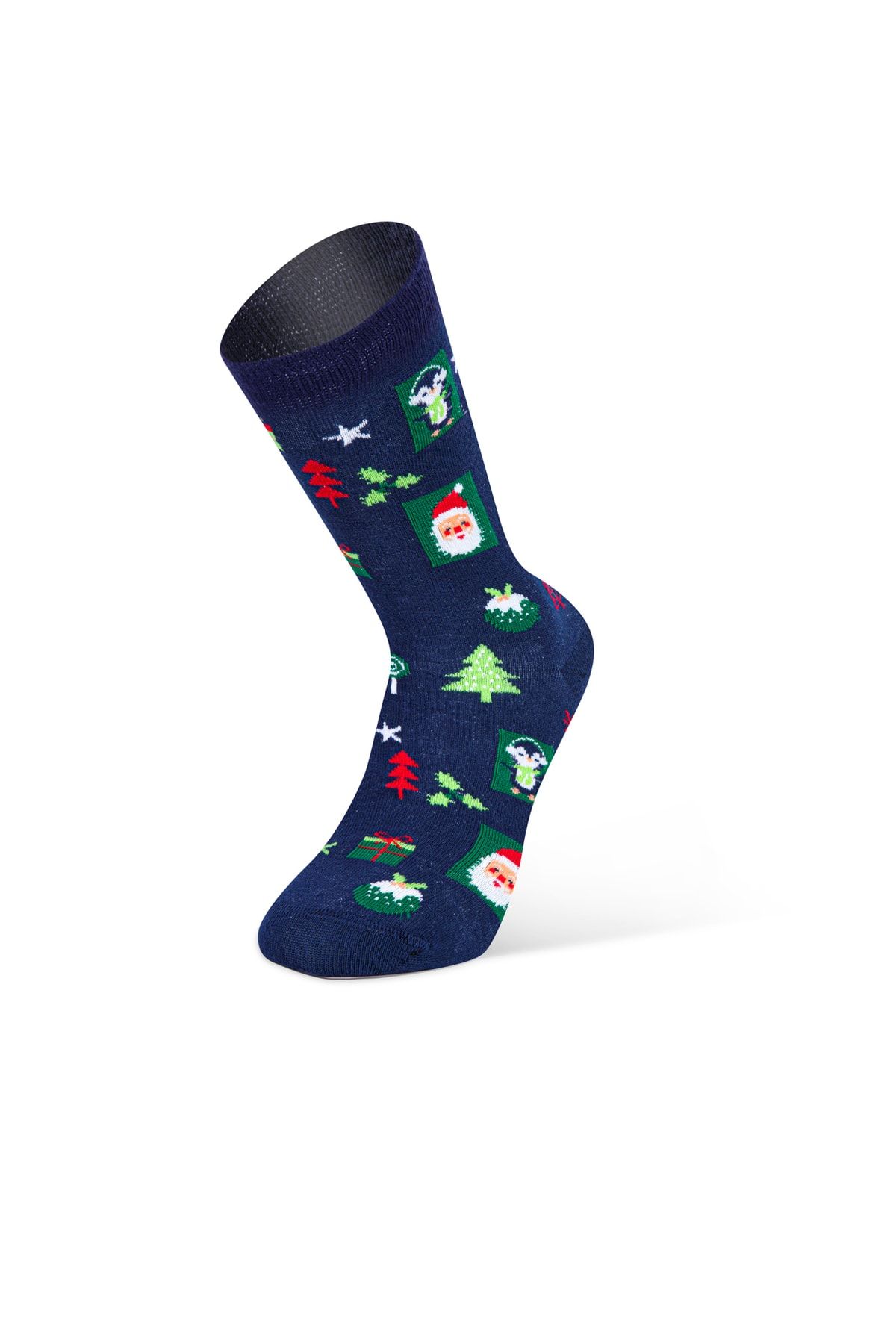 Darkzone Erkek Noel Baba Desenli Yılbaşı Soket Çorap