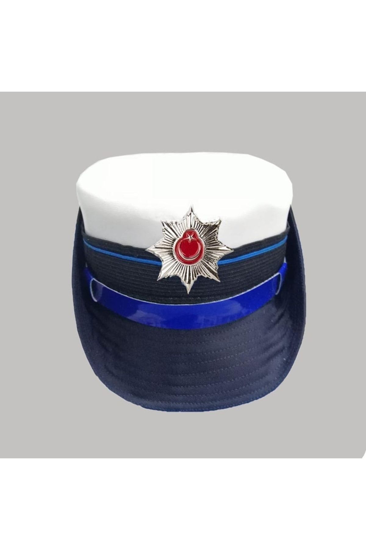 AskerVadisi Beyaz Trfk-pls Tören Şapkası ( Kep ) Beyaz Renk 59 No (59 Cm)