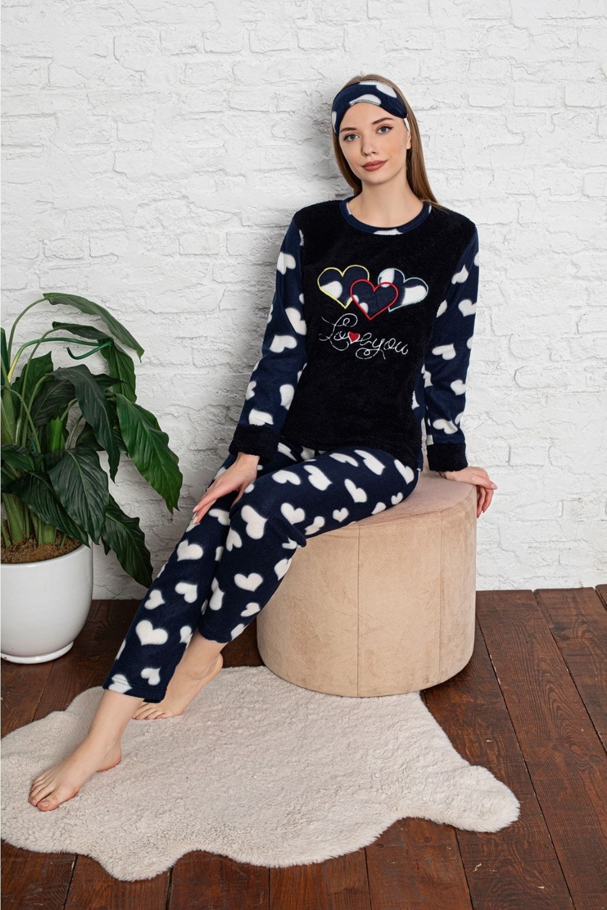 ASEL PİJAMALARI Kadın Polar Pijama Takımı