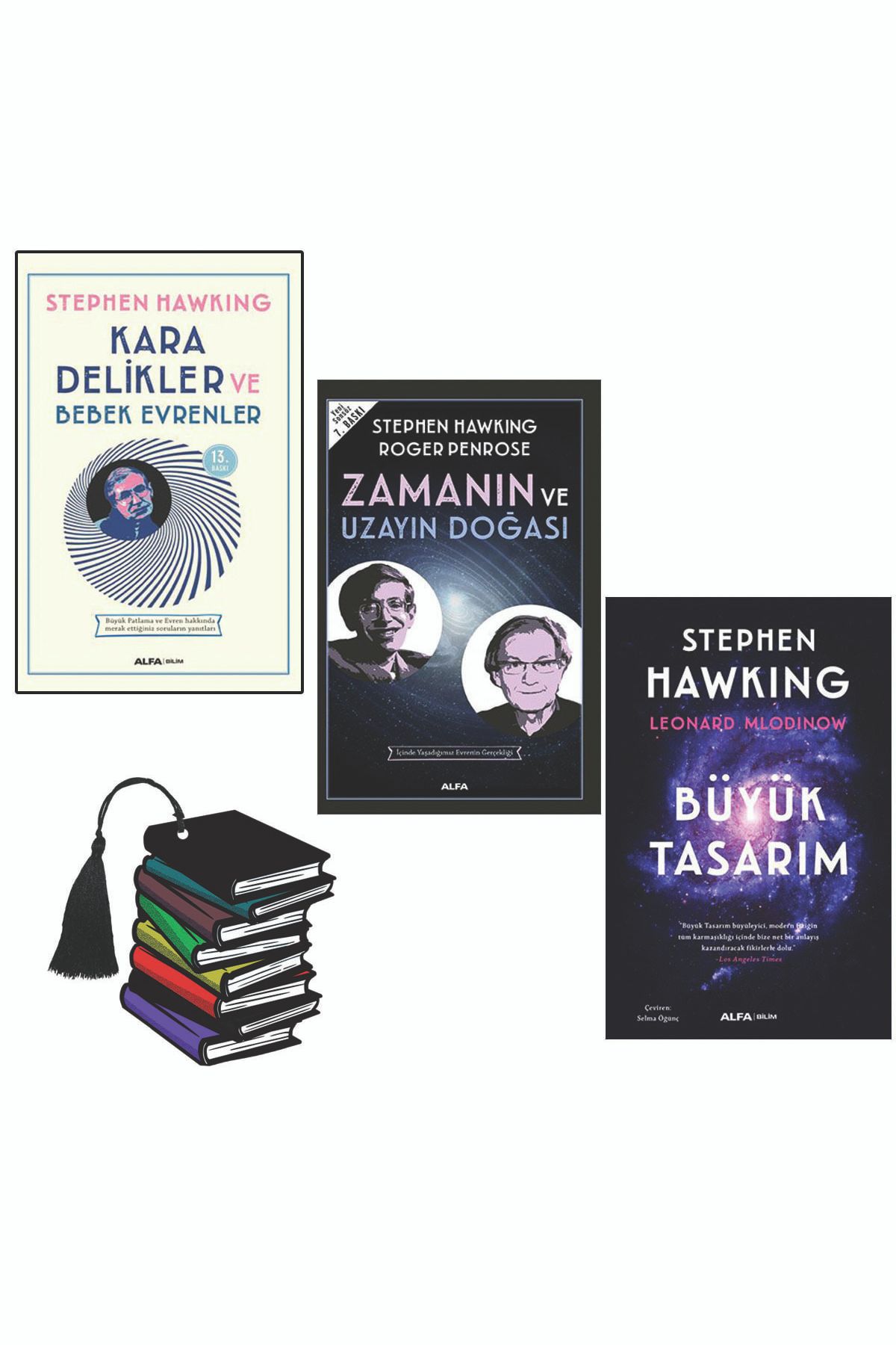 Alfa Yayınları Stephen Hawking - Kara Delikler Ve Bebek Evrenler - Zamanın Ve Uzayın Doğası -yırtılmaz Ayraç Hediye