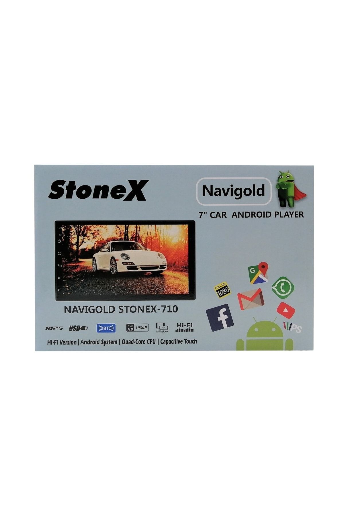 Navigold Stonex 710 7” Uyumlu  10.1 Android Double Oto Teyp Geri Görüş Kamerası Hediyeli