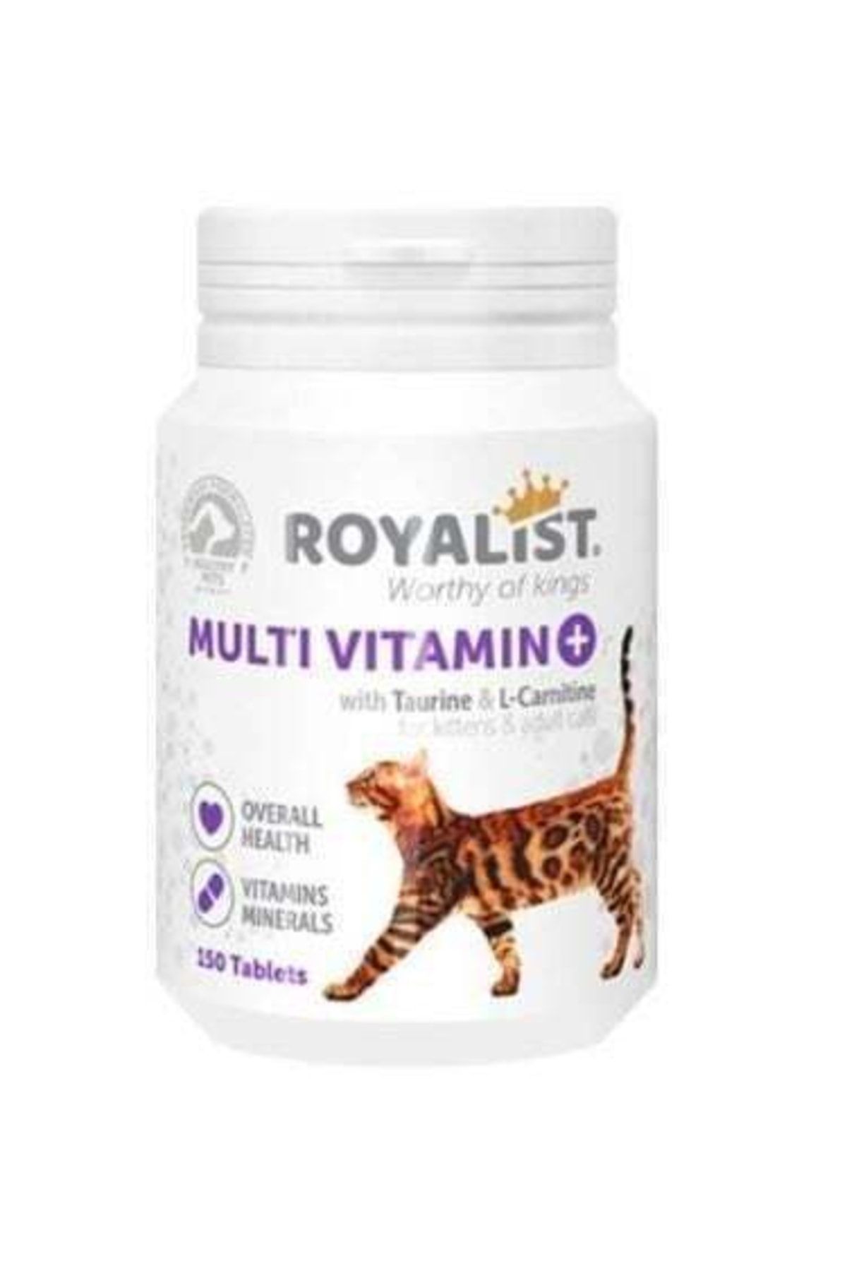 Royalist Multivitamin Kediler Için Mineral Katkılı Genel Sağlık Destekleyici Tablet- Sürpriz Hediyeli
