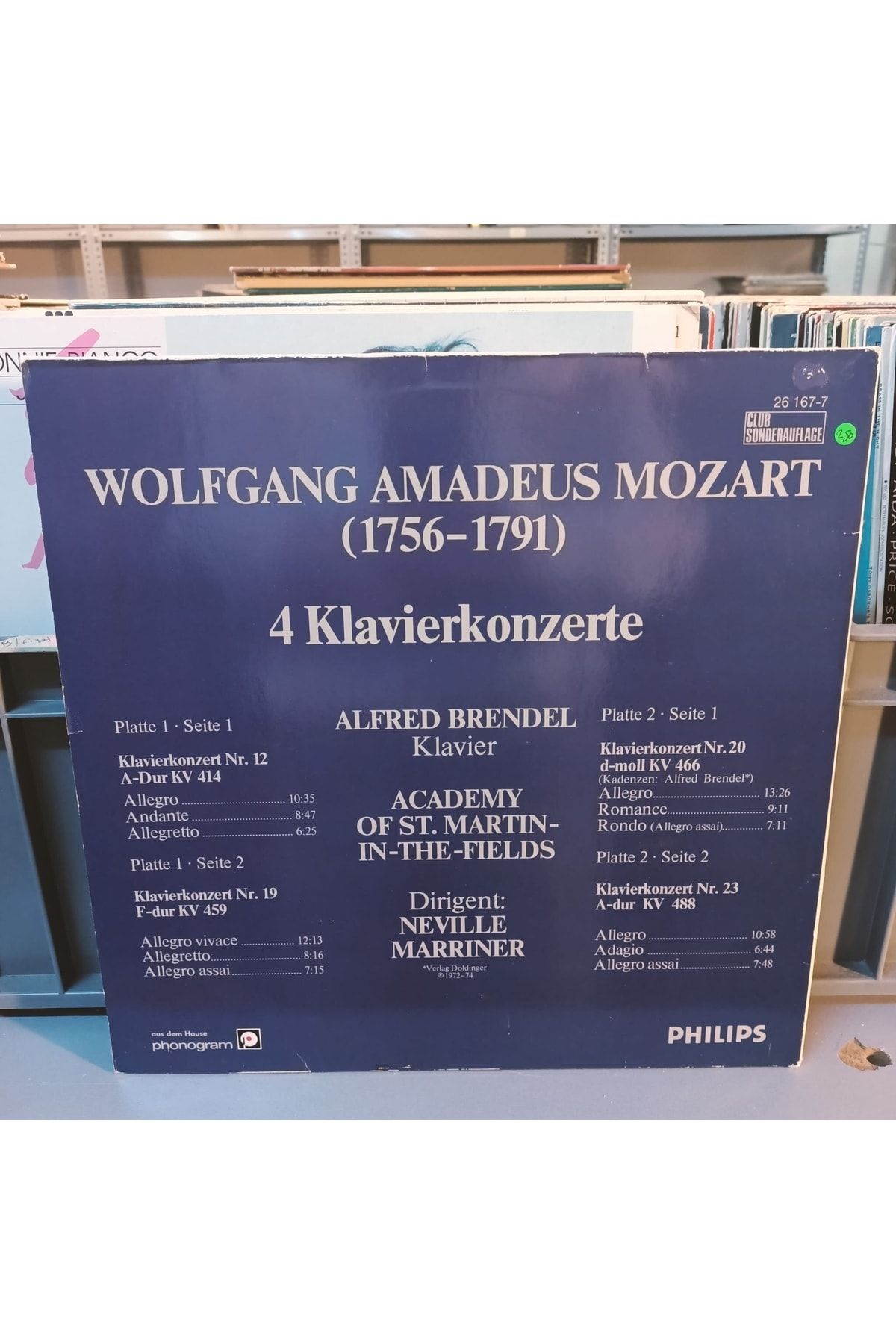 Kupon Alfred Brendel, Mozart*, Academy Of St. Martin-in-the-fields*, Neville Marriner* – 4 Klavierkonzerte