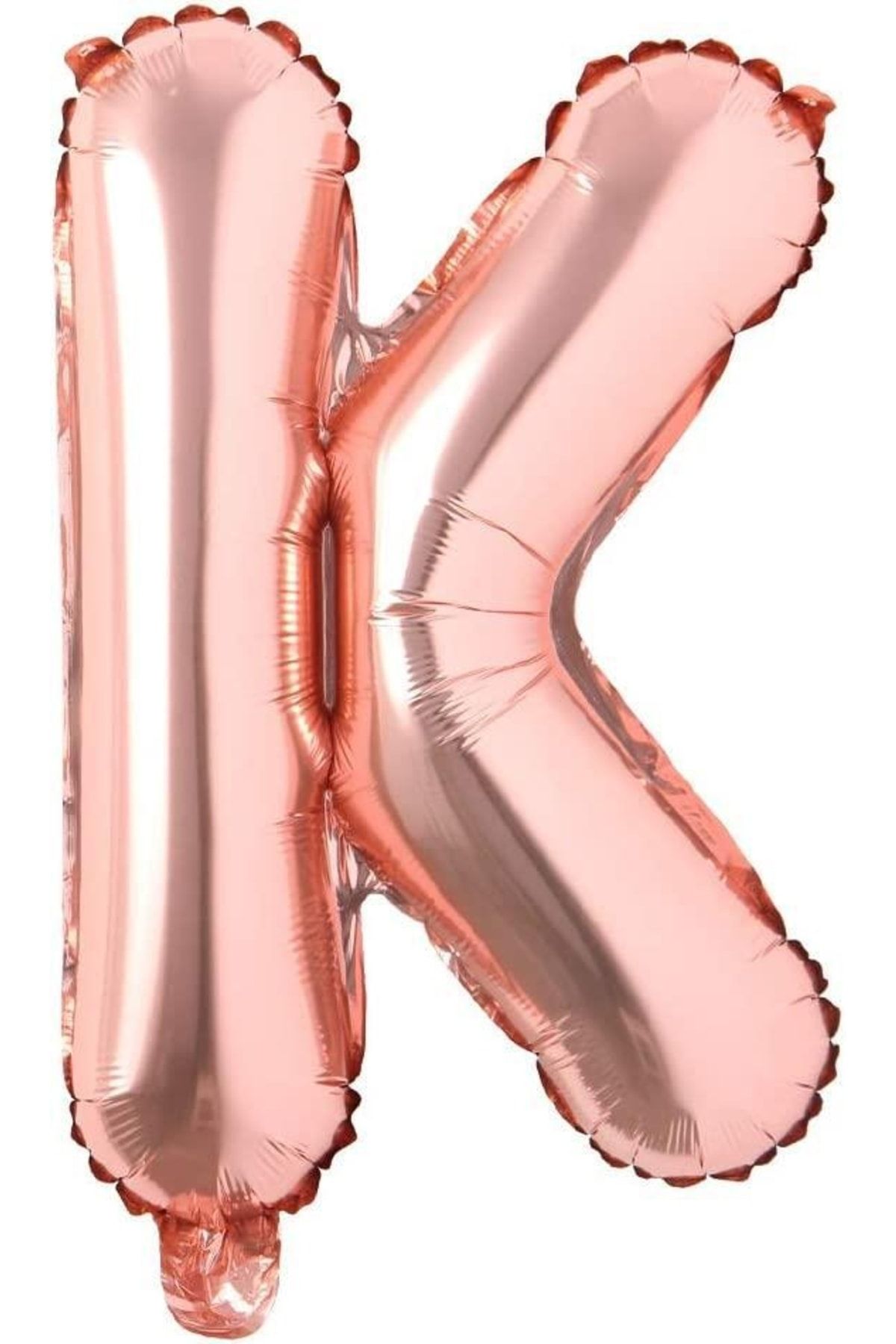 Patladı Gitti K Harf Rose Gold Folyo Balon 16 Inç 40 Cm