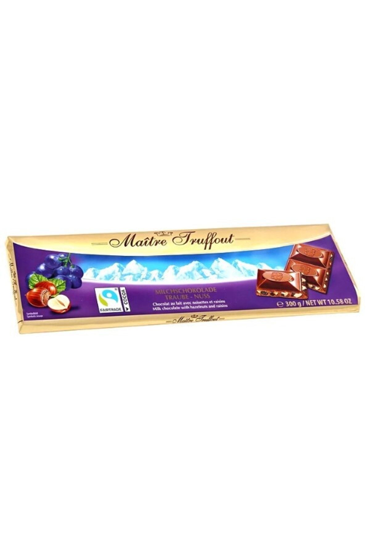 Lindt Maitre Truffout Milk Chocolate With Raisins And Hazelnuts 300g