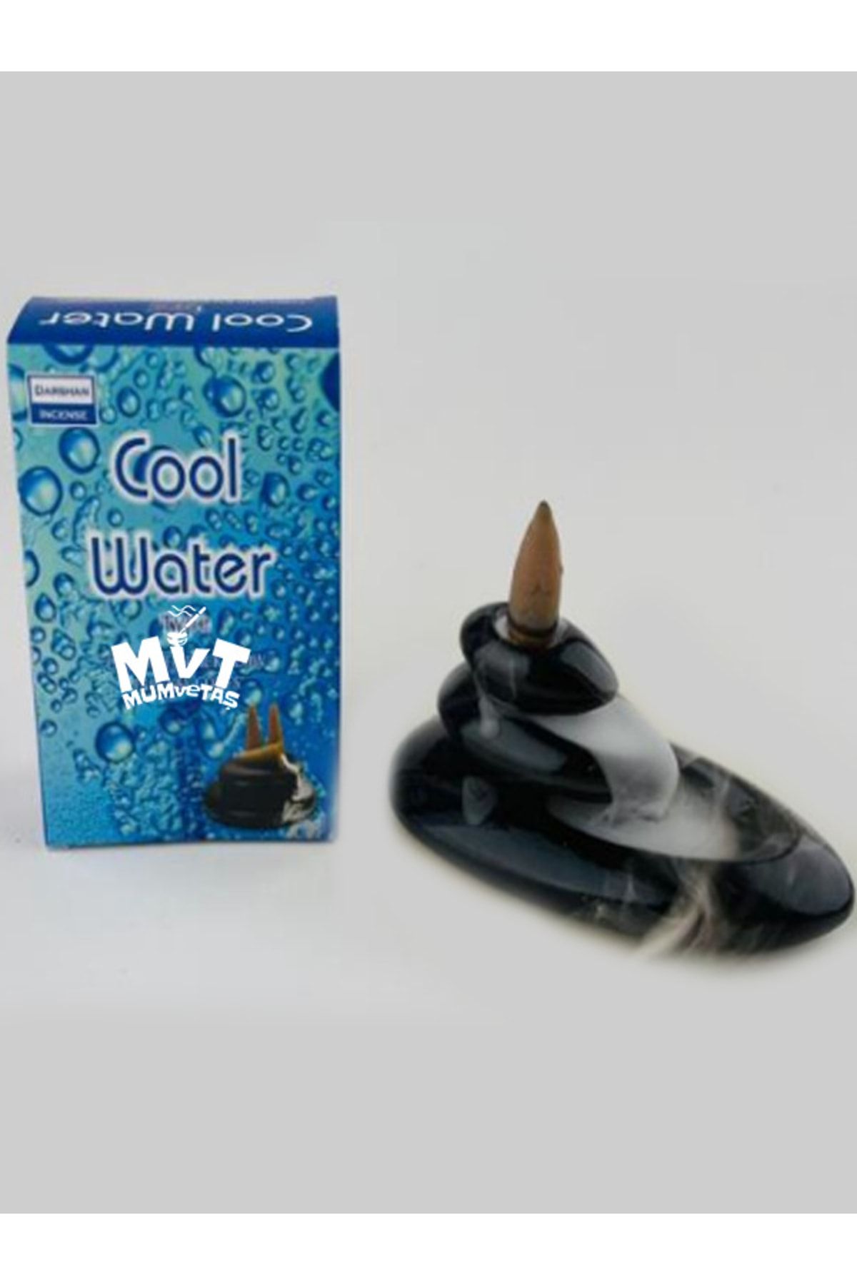 MvT Tasarım Mumvetaş Cool Water Backflow Tütsü (GERİ AKIŞ) 10 Adet Kutulu, Oda Kokusu, Şelale Tütsü