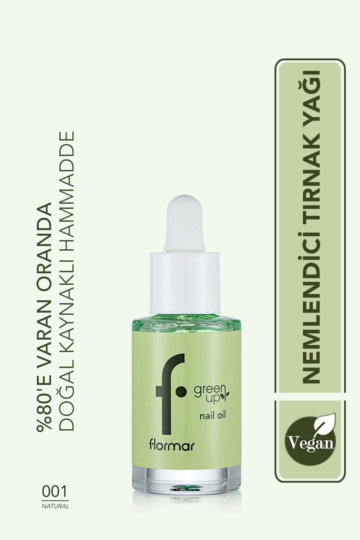 Flormar Nemlendirici Ve Besleyici Vegan Tırnak Bakım Yağı - Green Up Nail Oil - 001 - 4251903322331