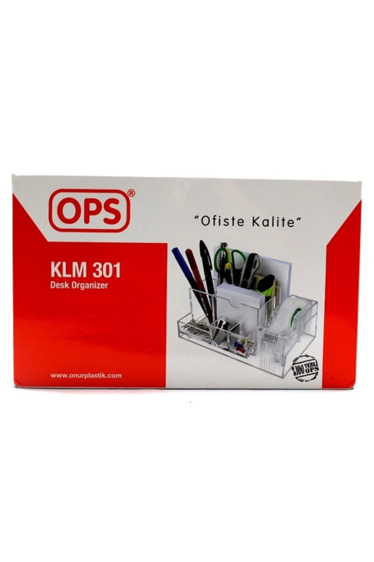 Ops Masaüstü Organizer Bantlıklı Kalemlik Klm-301 Şeffaf