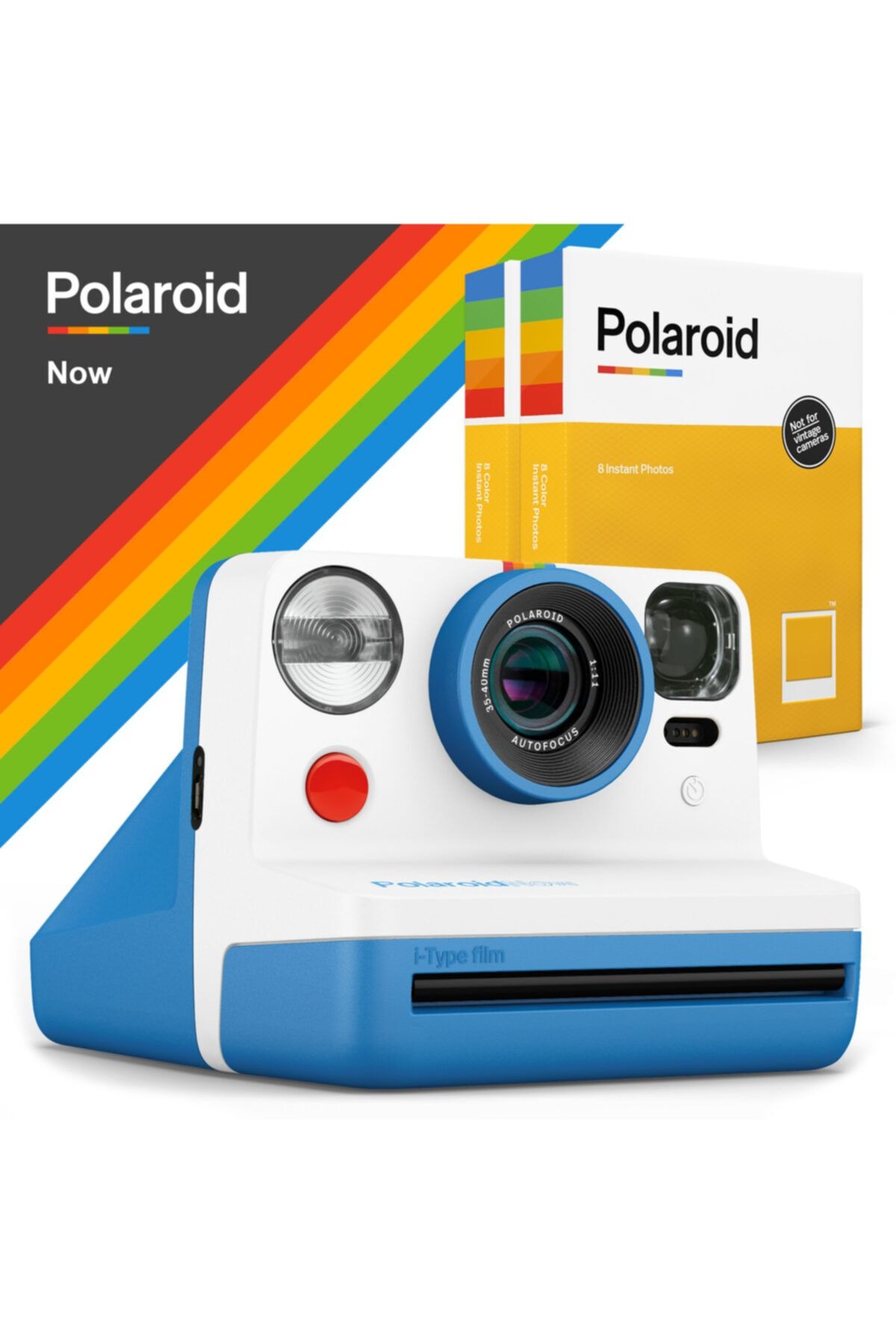 Polaroid Now Mavi Instant Fotoğraf Makinesi Ve 16'lı Film Hediye Seti
