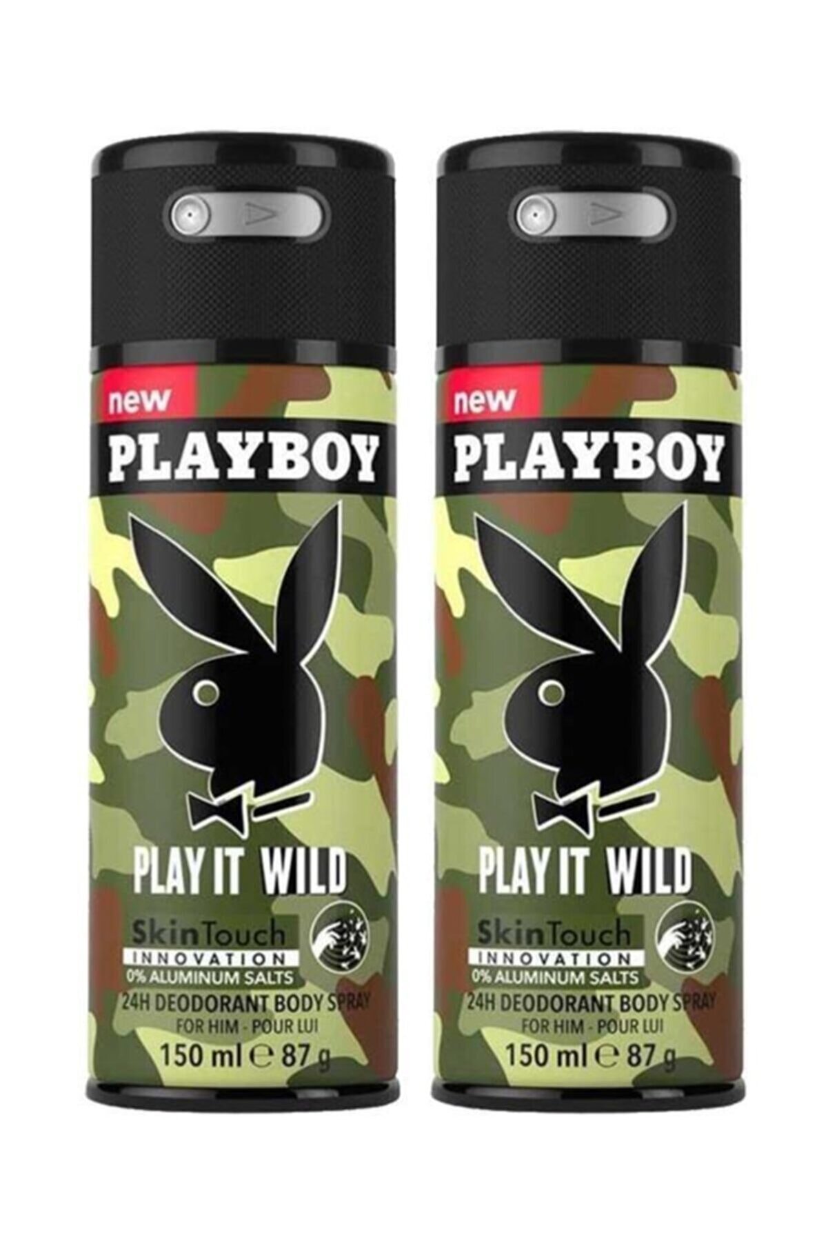 Playboy Play It Wild Deodorant For Man 150 Ml X2