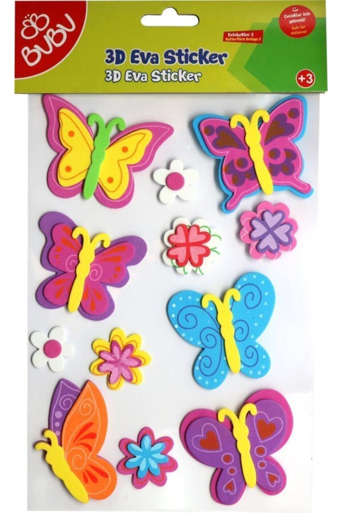 Bubu Eva 3d Sticker Kelebekler 2